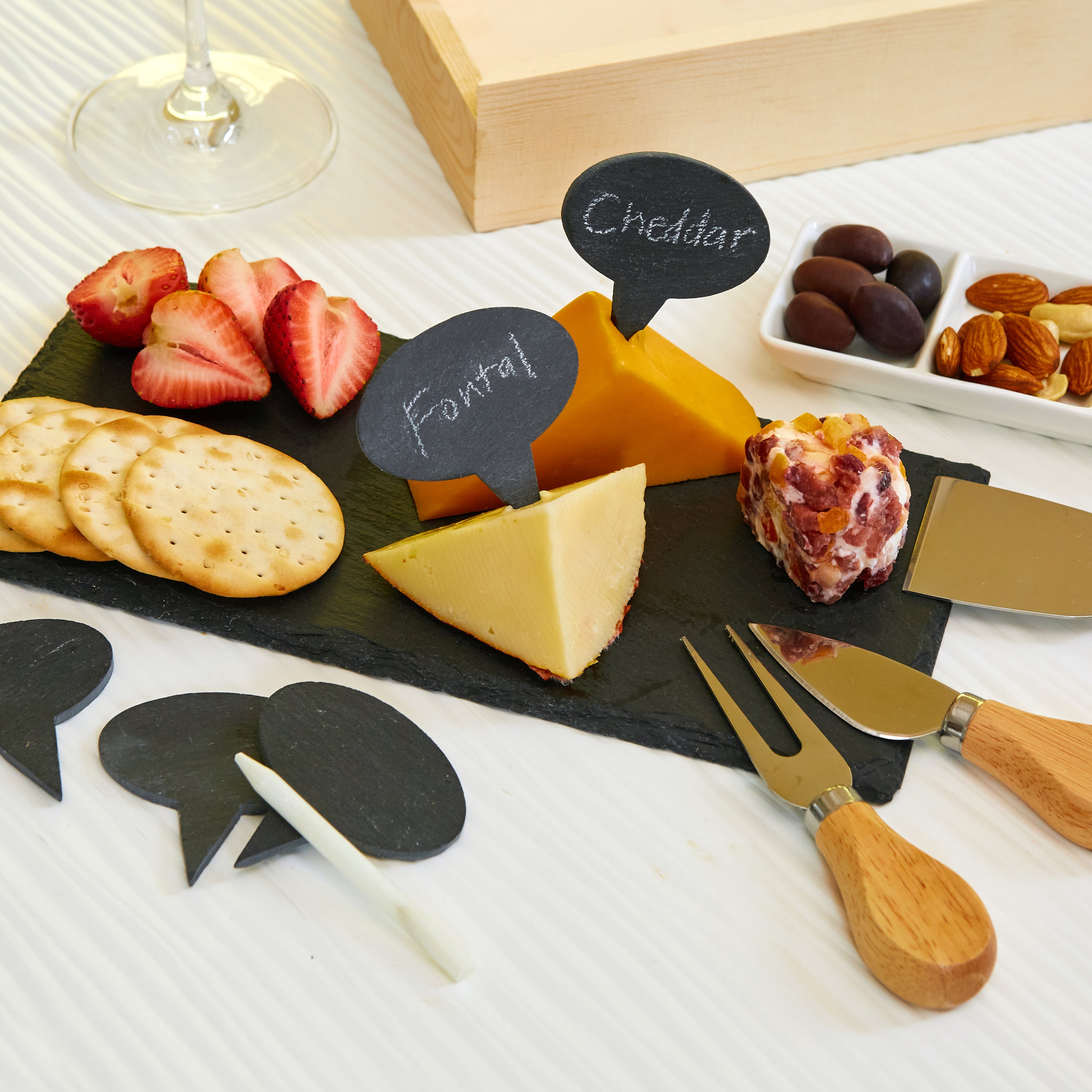 Premium 12-Piece Charcuterie Board Set with Cheese Knives - Perfect for Entertaining, Wine Pairings & Charcuterie Platters