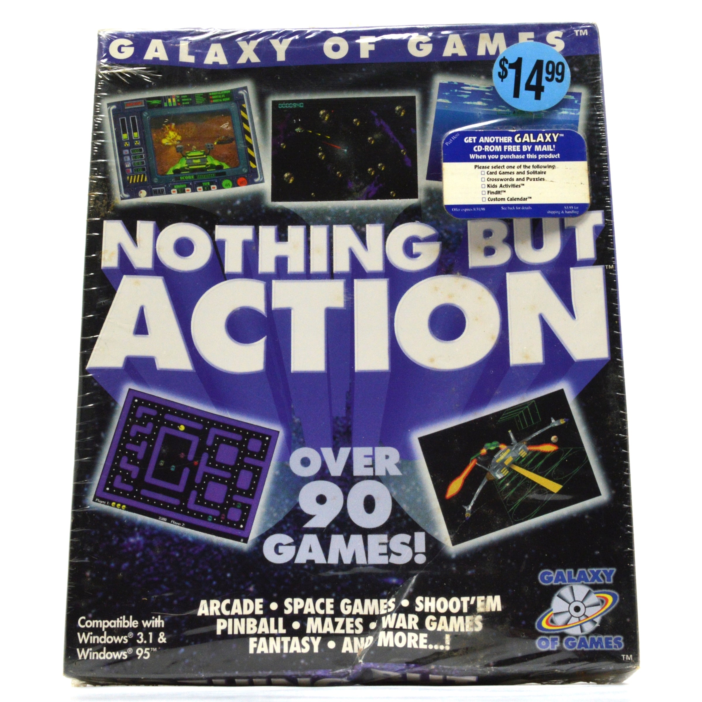 Brand New Sealed GALAXY OF GAMES for Windows 3.1 & 95 - Classic PC Game Collection for Retro Gaming Enthusiasts & Collectors