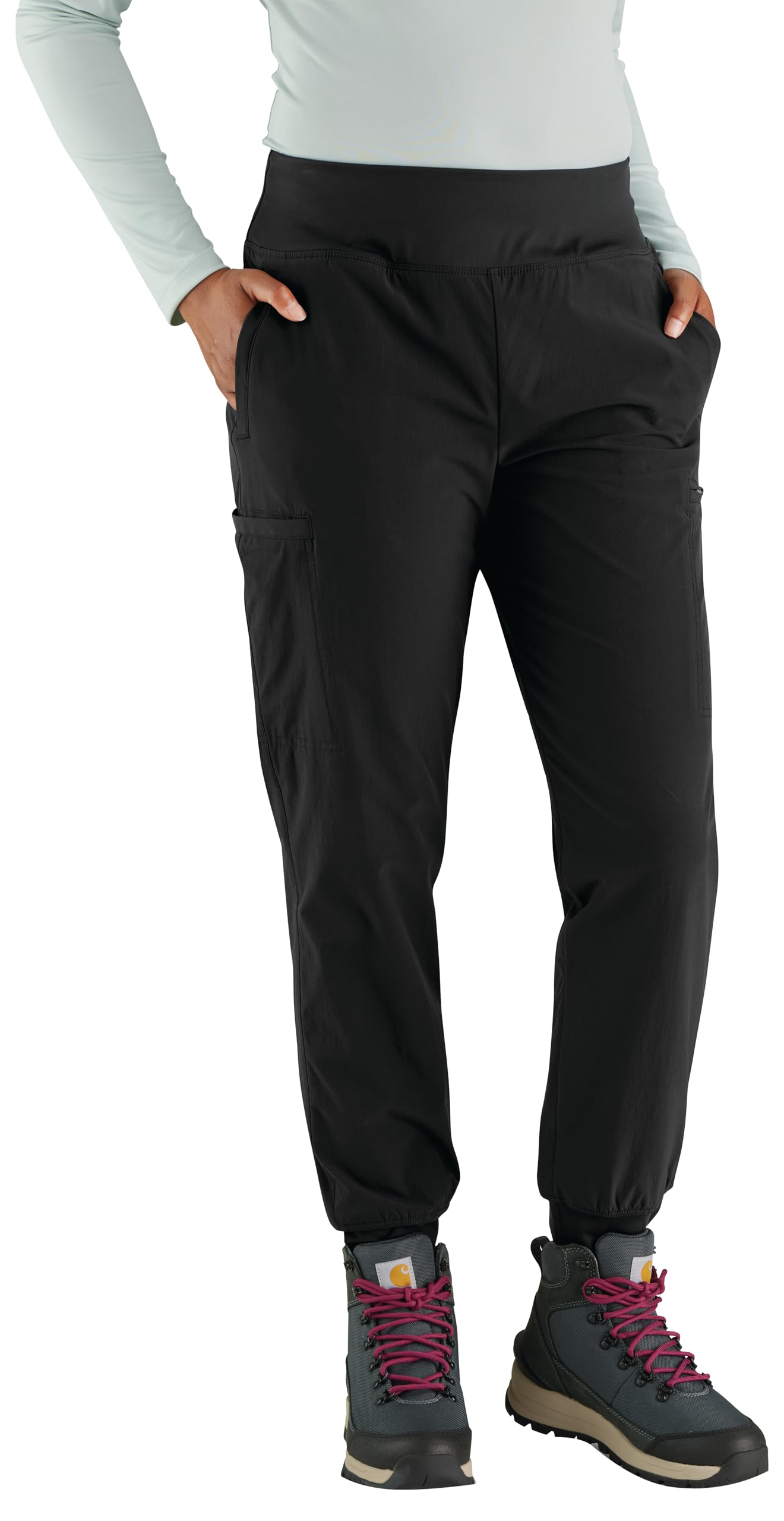 Carhartt Women's Force Relaxed Fit Fleece-Lined Jogger Pants - Warm Winter Workout & Lounge Pants for Women - Perfect for Running, Yoga, and Casual Wear