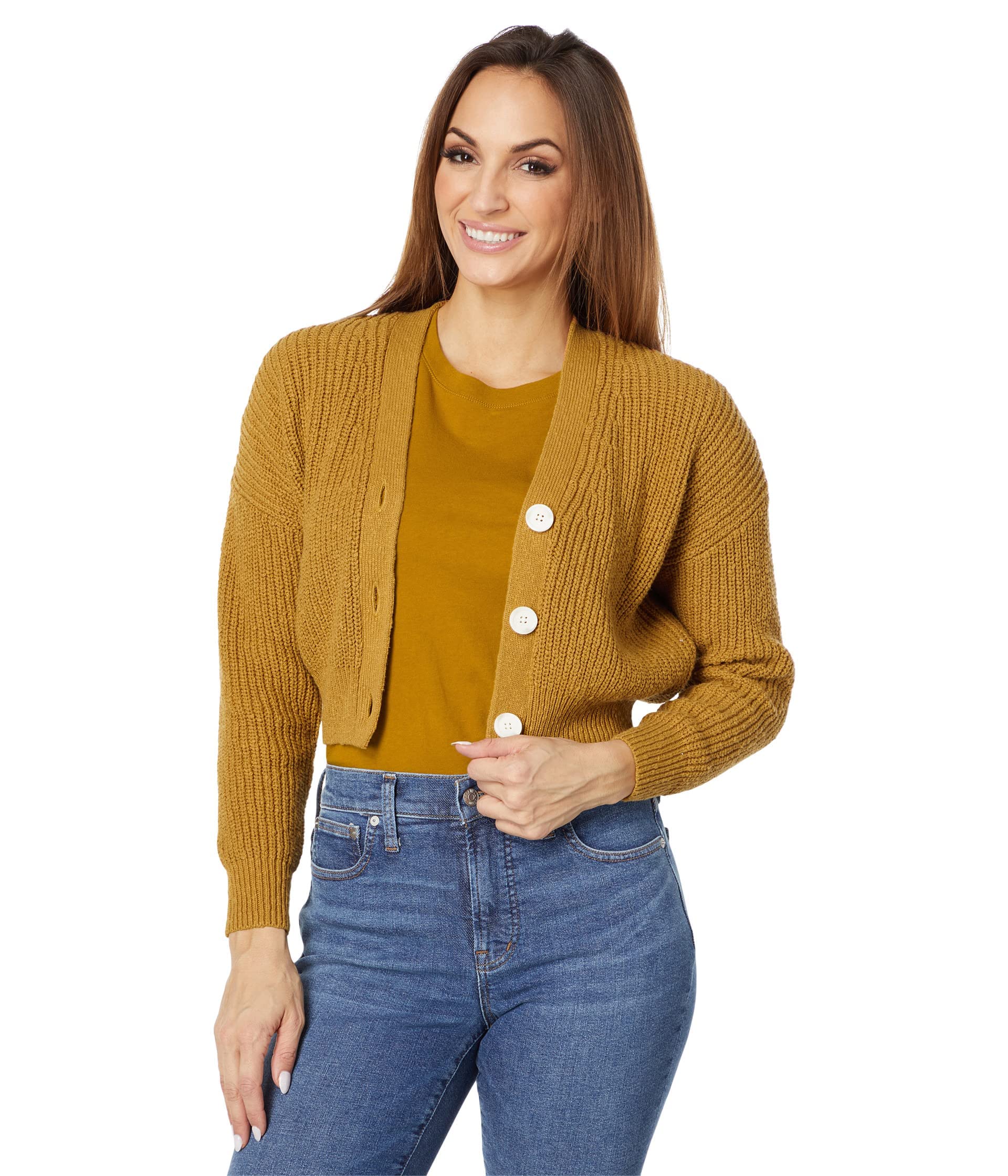 Madewell Women's Sycamore V-Neck Cardigan Sweater - Soft Knit Lightweight Pullover for Casual Wear & Layering