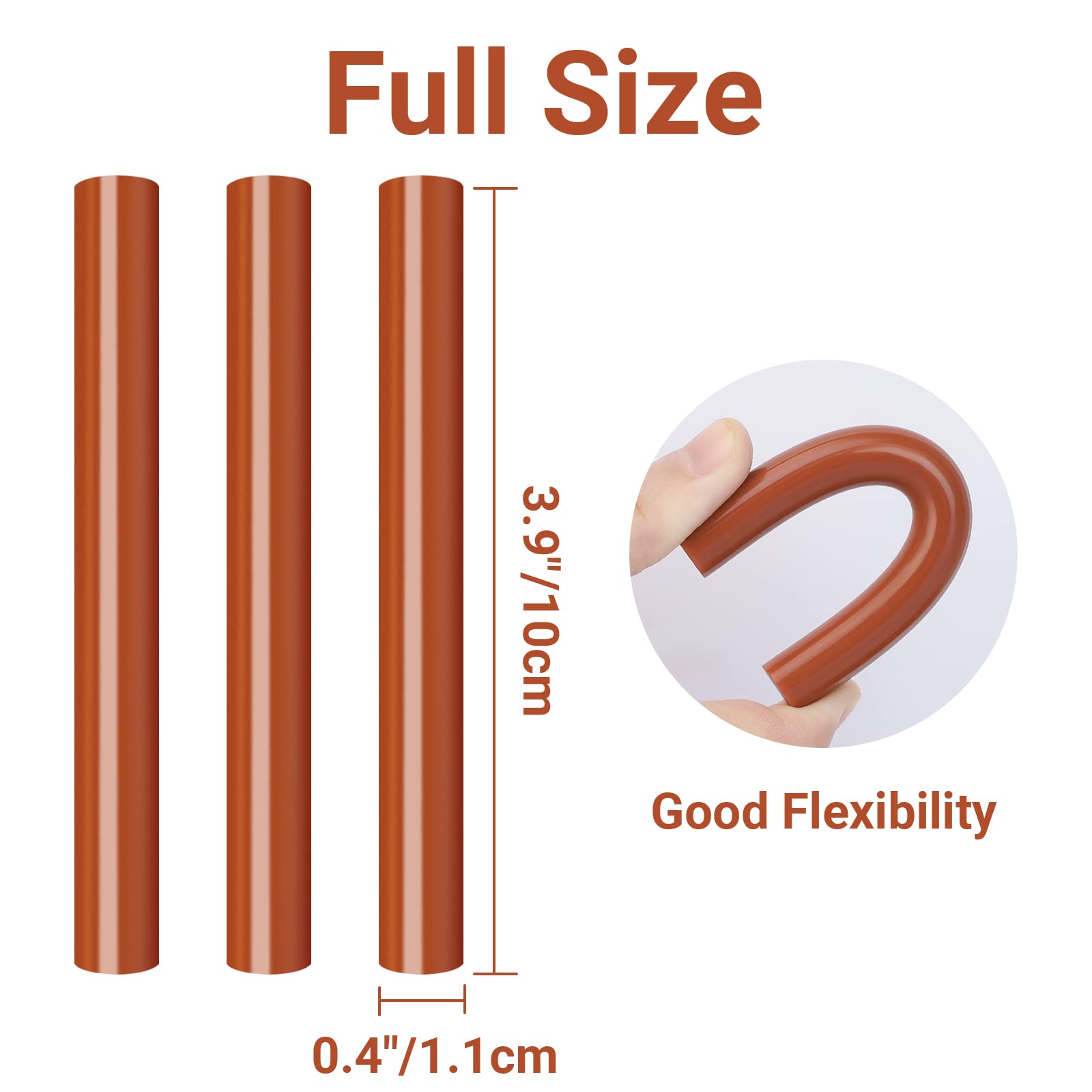 ENPOINT 24-Pack Brown Hot Glue Sticks - 4