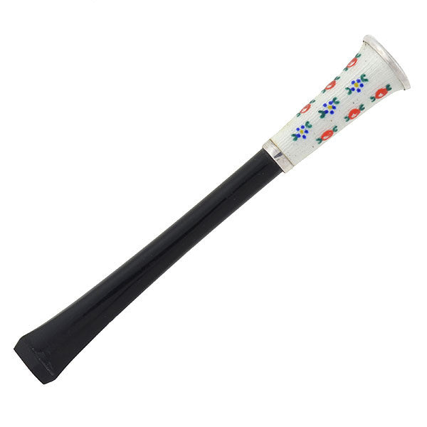 Antique Edwardian Sterling Silver & Enamel Cigarette Holder with Original Box - Vintage Smoking Accessory for Collectors & Tobacco Enthusiasts - Perfect for Gifts, Display & Historical Reenactments