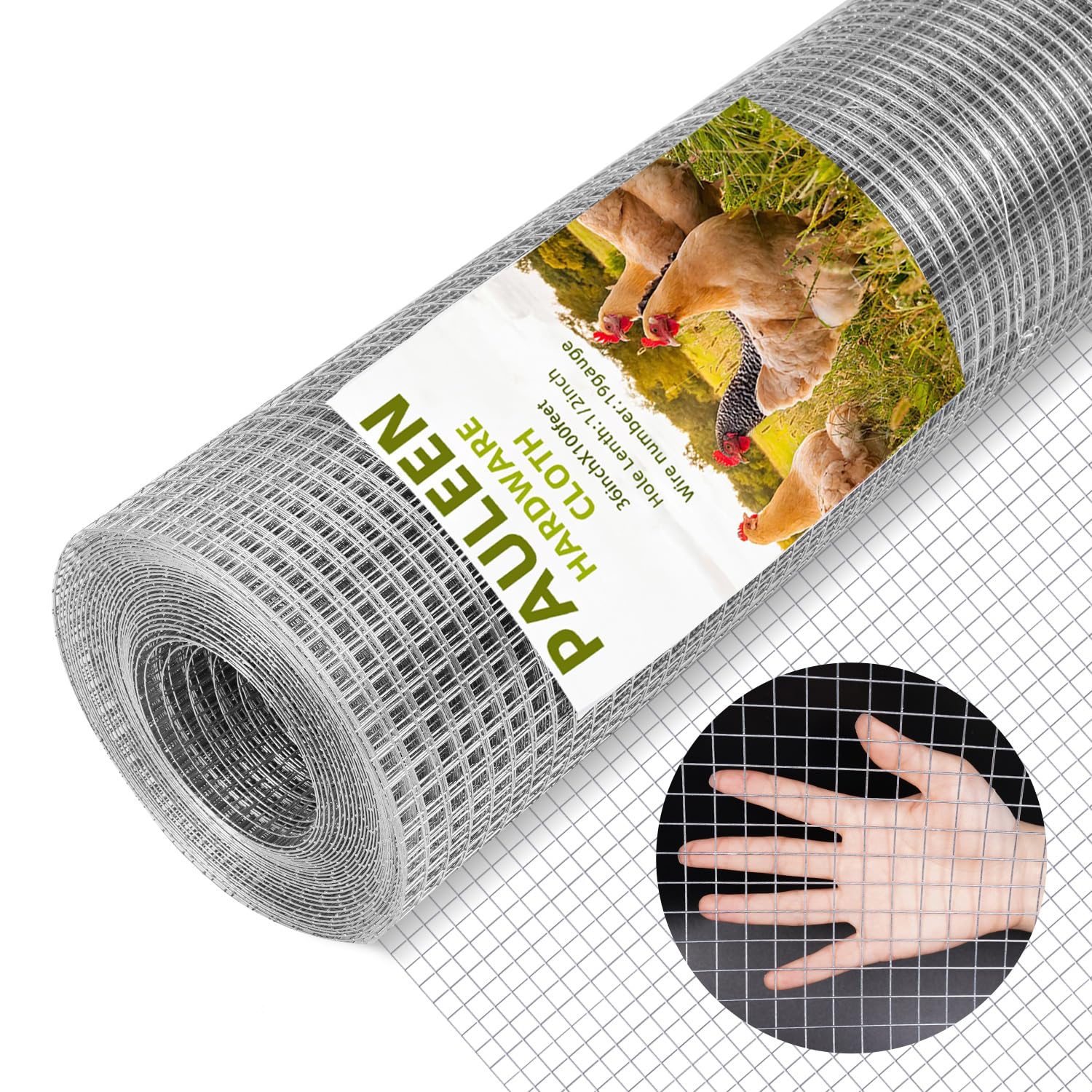 Hot Dipped Galvanized 19 Gauge 1/2 Inch Hardware Cloth - 36