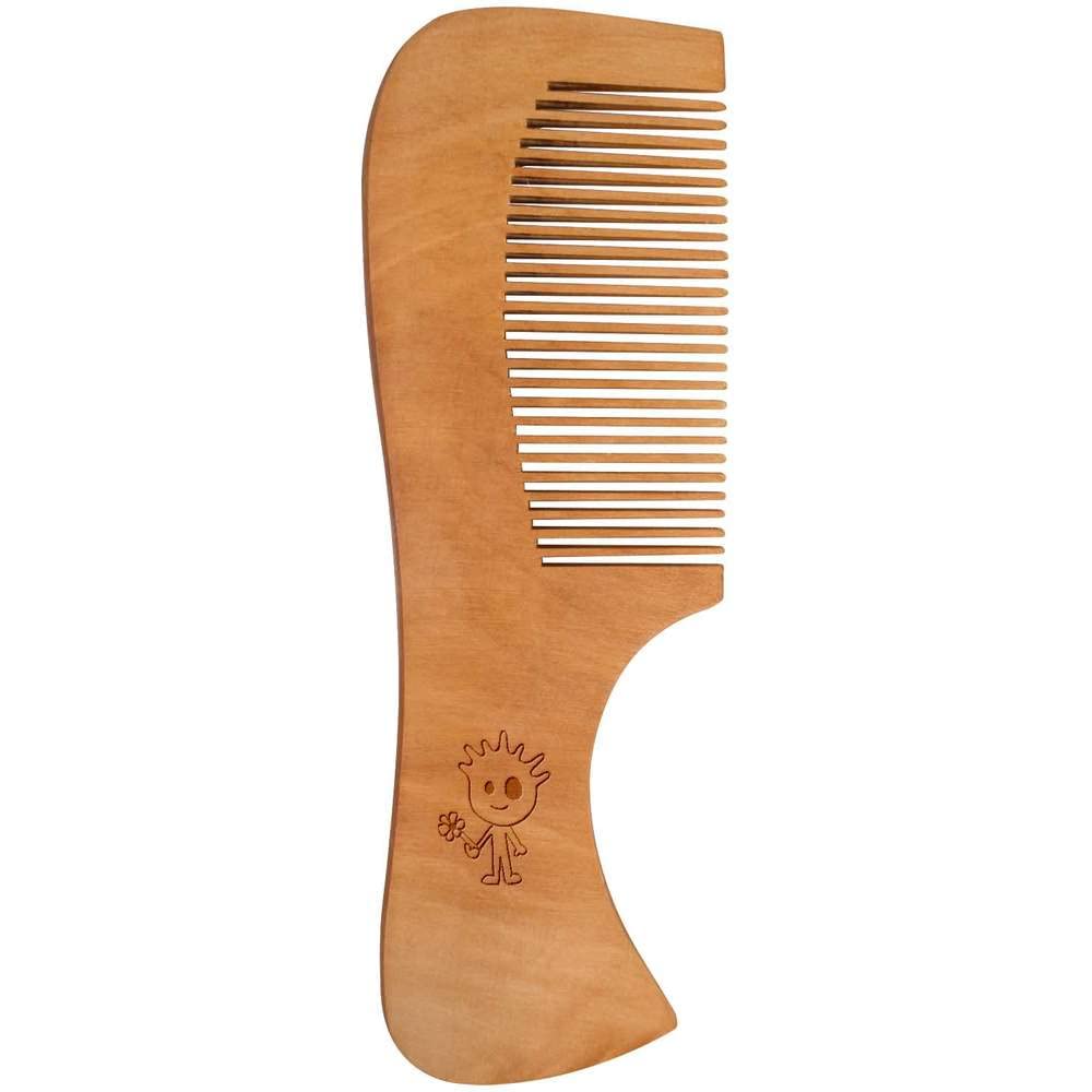 Stylish Wooden Comb for Men with Floral Design - Handcrafted Hair Care Gift for Him - Perfect for Travel, Home & Salon Use (HA00042807)
