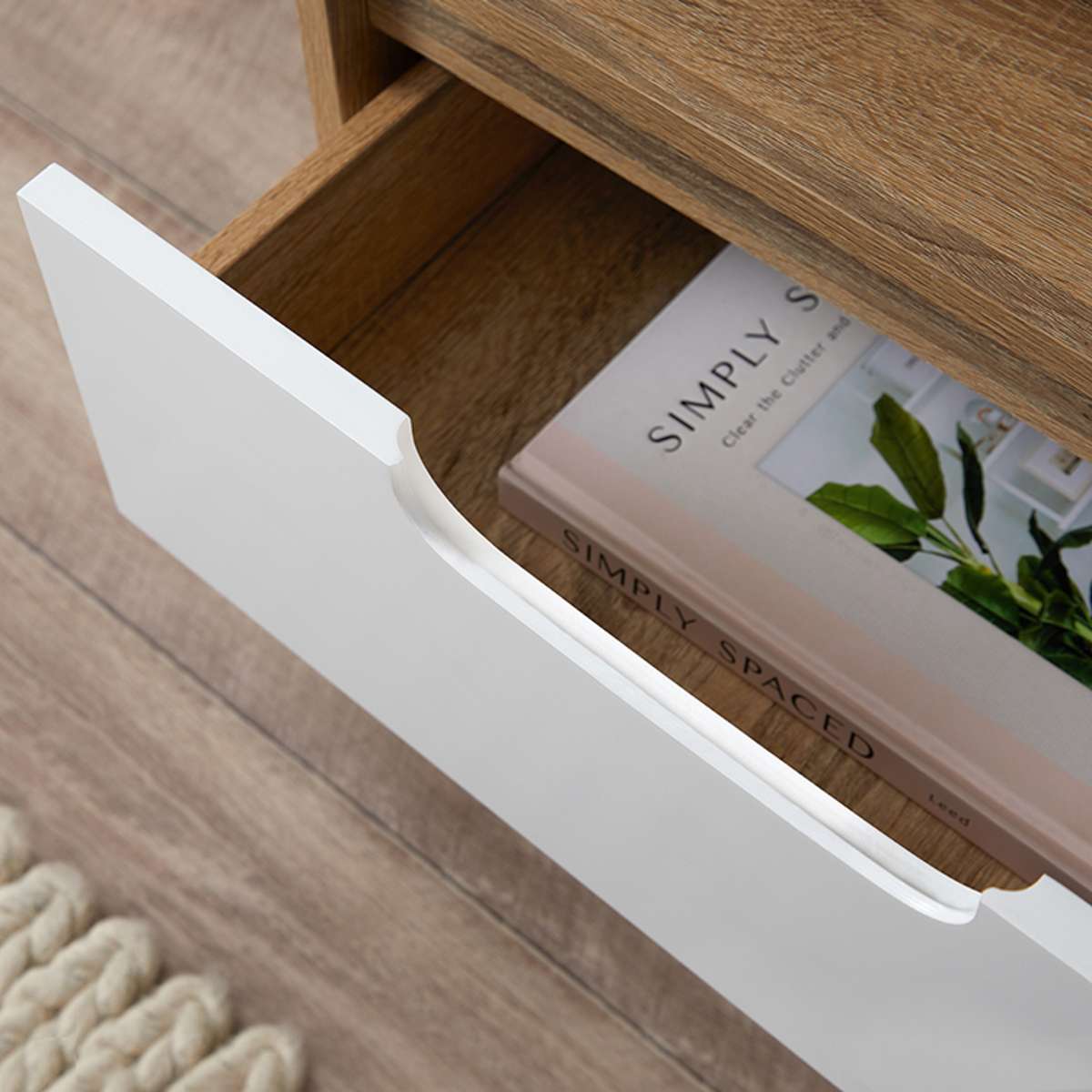 Modern Chelsea Bedside Table - Nightstand with Drawer & Shelf, Wooden Bedside Cabinet for Bedroom - Perfect for Small Spaces, Apartment, Dorm Room