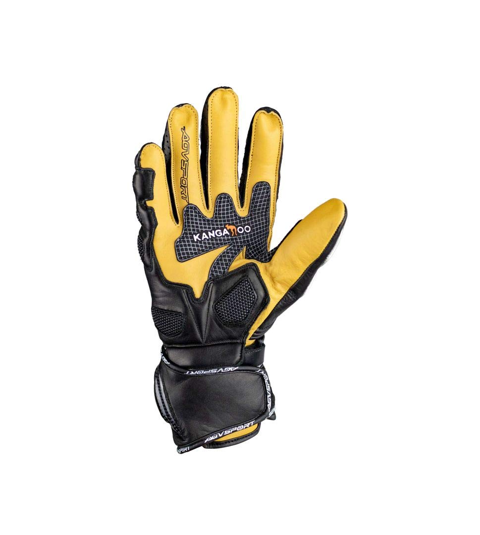 Monza-S Motorcycle Gloves - Premium Carbon Fiber & Kangaroo Leather for Racing, Cruising & Street Riding - Durable Protective Gear for Bikers