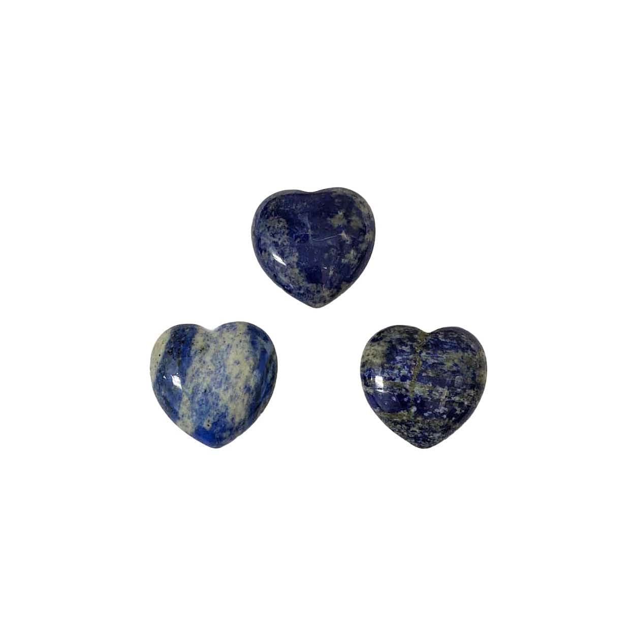 Lapis Puff Heart Necklace - Dainty Blue Stone Pendant Jewelry for Women, Perfect for Valentine's Day Gifts & Everyday Elegance