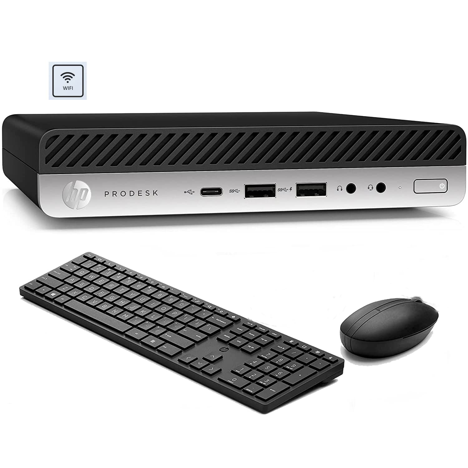 Renewed HP ProDesk 400 G3 Mini Business Desktop PC - Intel Core i7-7700T, 8GB DDR4 RAM, 256GB SSD, WiFi + Bluetooth, HDMI, Windows 10 Pro | Includes Wireless Keyboard & Mouse + TJJ Mouse Pad | Perfect for Home Office, Small Business & Remote Work