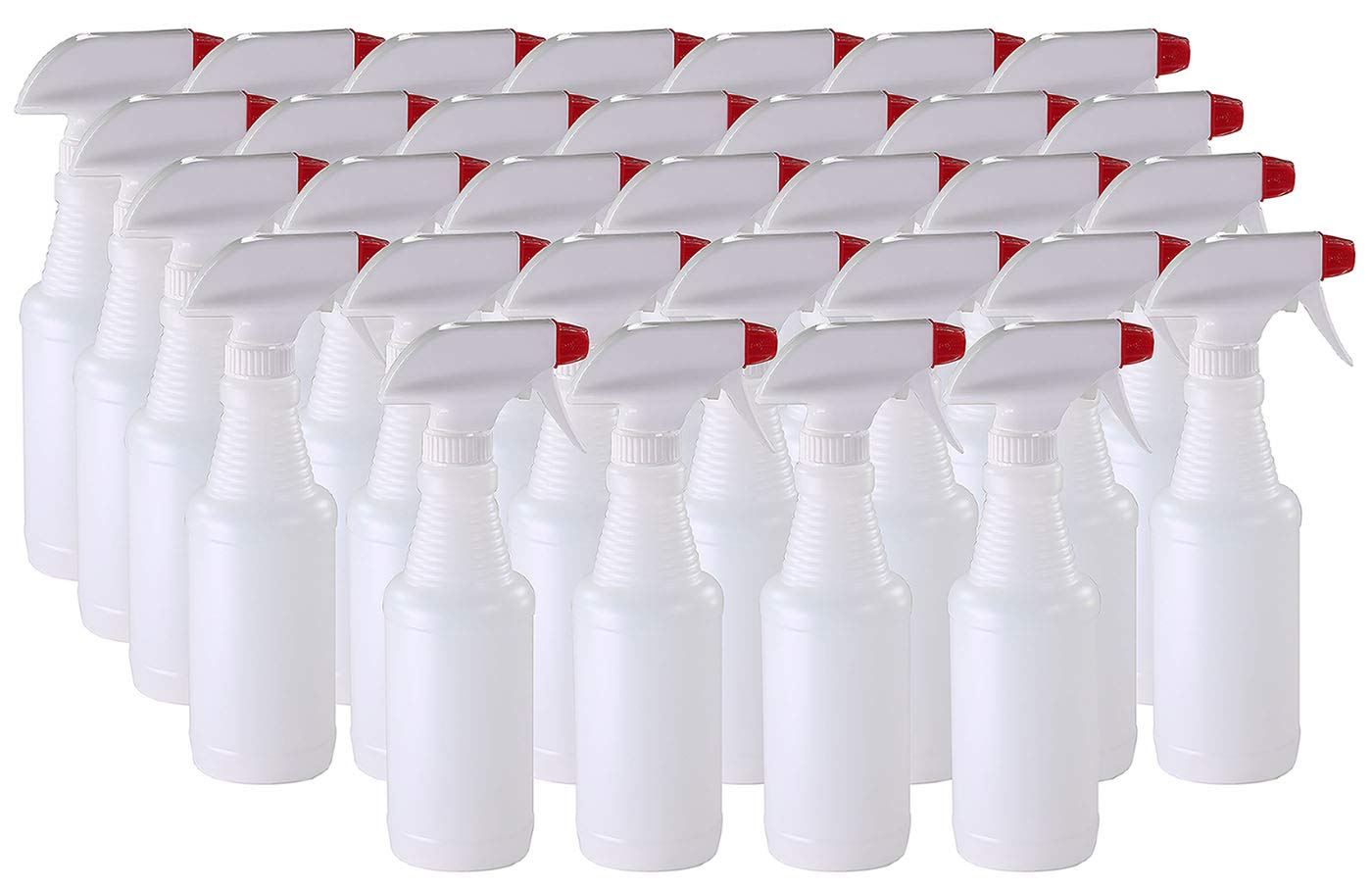 Pinnacle Mercantile 16 oz Plastic Spray Bottles - Leak Proof, Empty Refillable Bottles, Value Pack of 64, Made in USA - Perfect for Cleaning Solutions, Gardening, Hair Care & DIY Projects