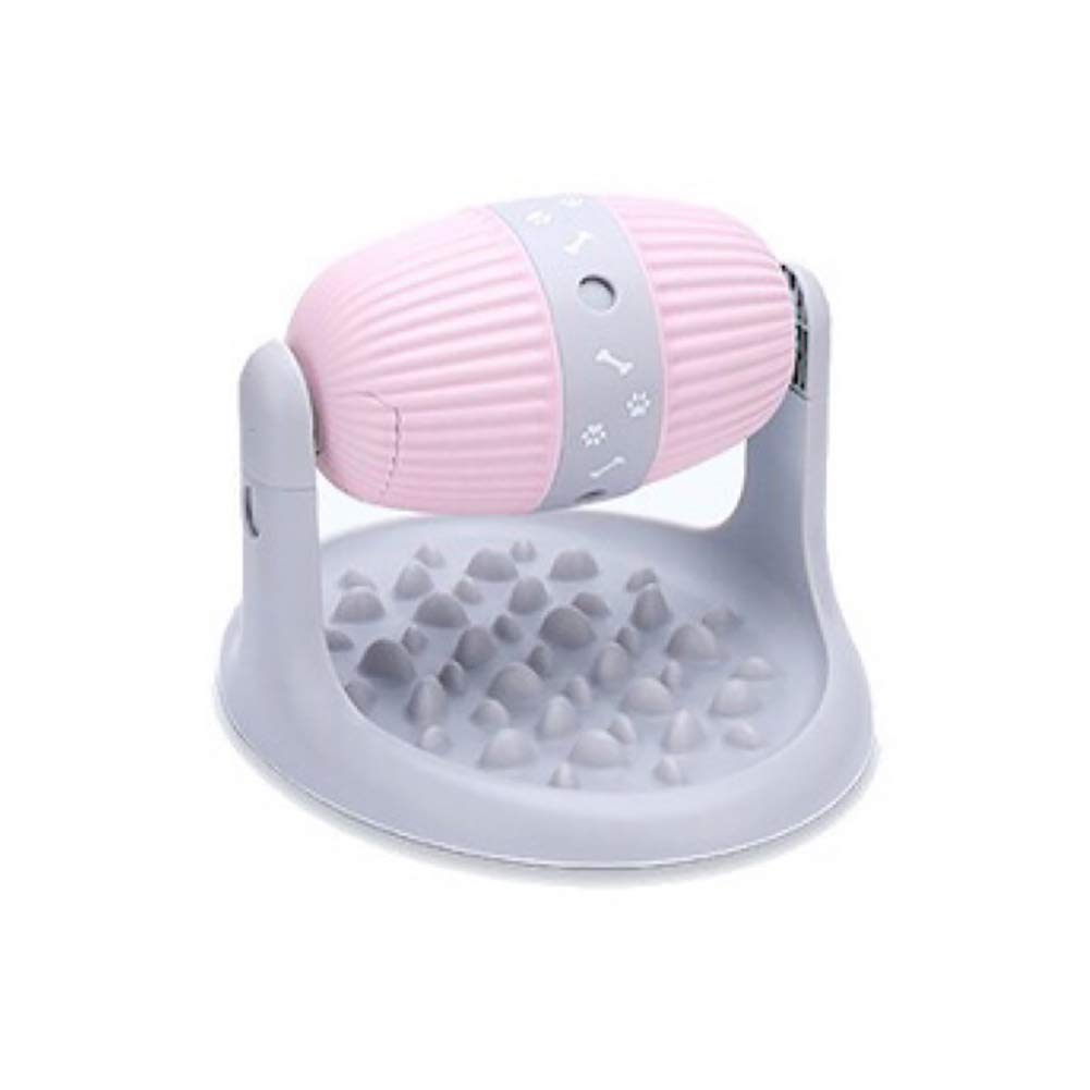 Interactive Slow Feeder Dog Bowl - Adjustable Height Anti-Choking IQ Training Toy for Small & Medium Dogs & Cats | Non-Slip Pet Food Dispenser for Mental Stimulation & Portion Control | Perfect for Mealtime Fun & Anxiety Relief (Pink)