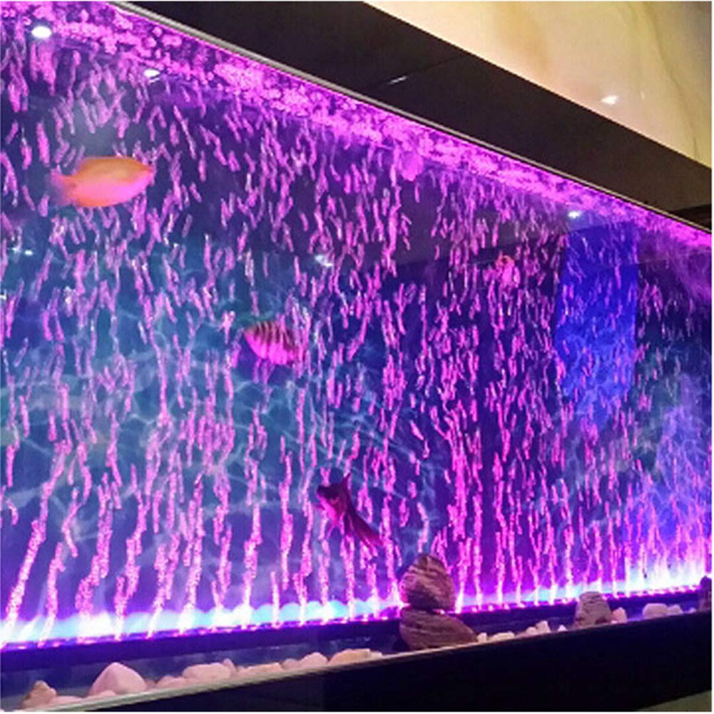 LED Air Bubble Light Aquarium Lamp - Submersible Underwater Fish Tank Light with Color Changing & Oxygen Making - 31cm/12.2