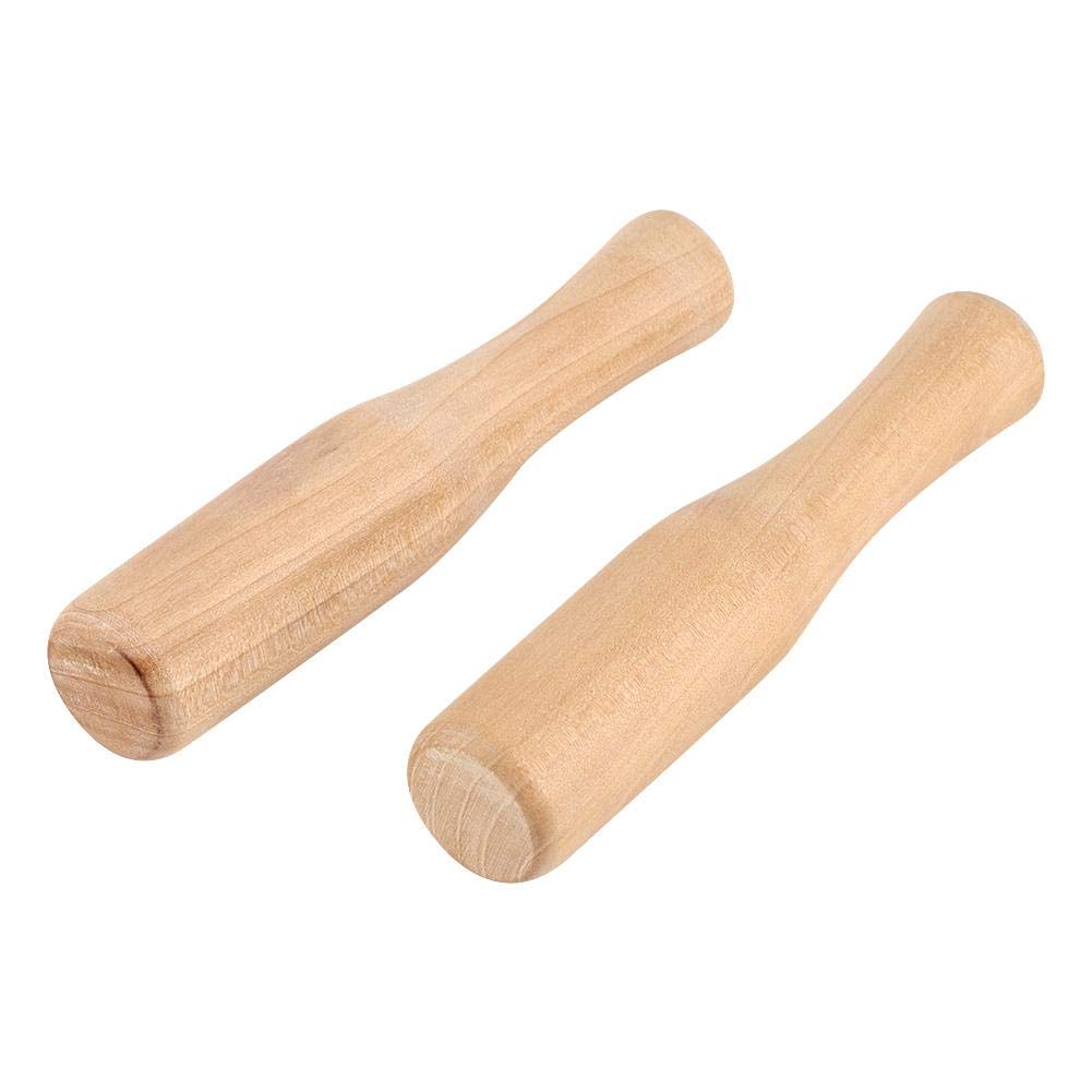 Professional Hardwood Pestle and Grinder Set - 2 Pack Wooden Spice Grinding Sticks for Bartenders & Home Use (14.2x14.2x3cm/5.6x5.6x1.2in) - Perfect for Crushing Herbs, Spices & Making Cocktail Muddles