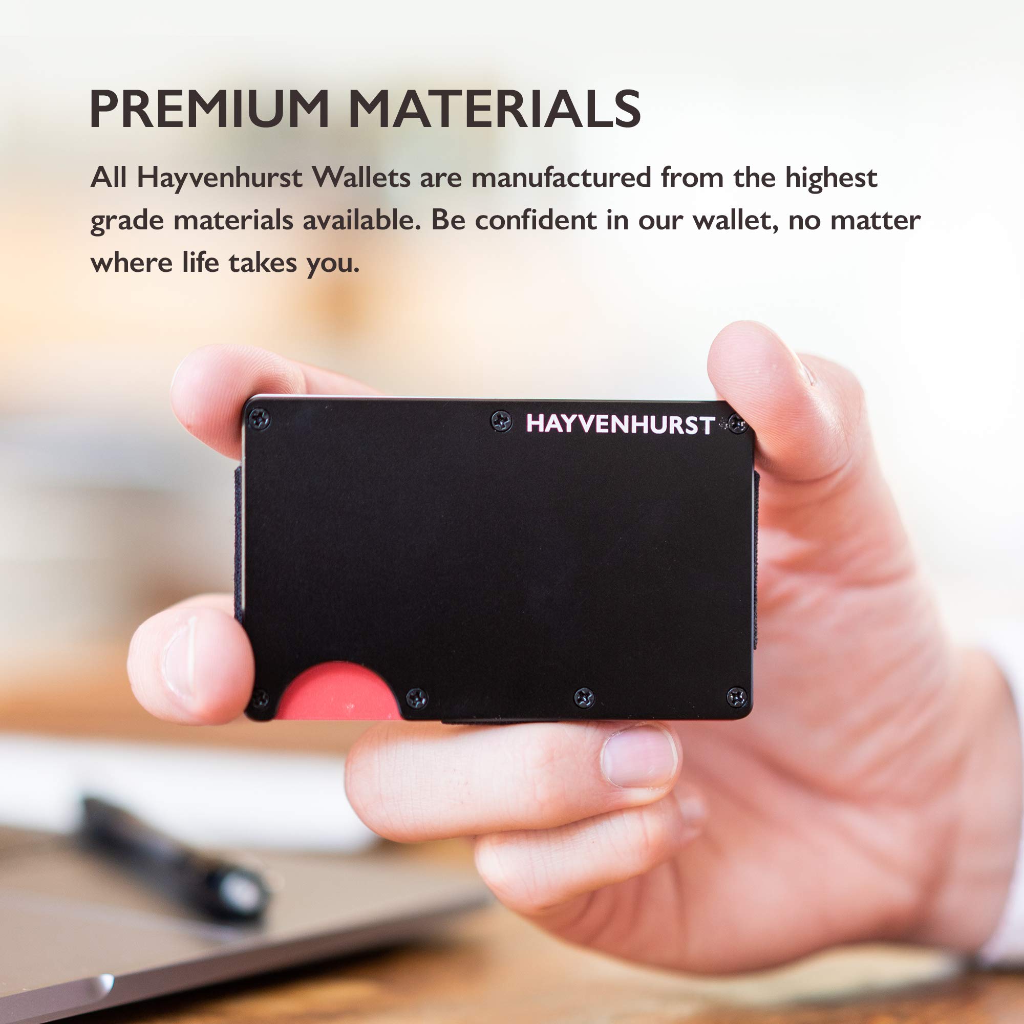 Hayvenhurst RFID Blocking Slim Wallet for Men - Ultra Thin Minimalist Front Pocket Wallet with 12 Card Capacity - Obsidian Black | Perfect for Travel, Business & Everyday Use