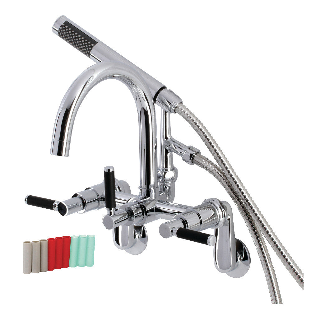 Vintage Style 7 Inch Adjustable Wall Mount Clawfoot Tub Faucet - Aqua AE8150DKL Kaiser - Perfect for Bathroom Renovation & Antique Decor