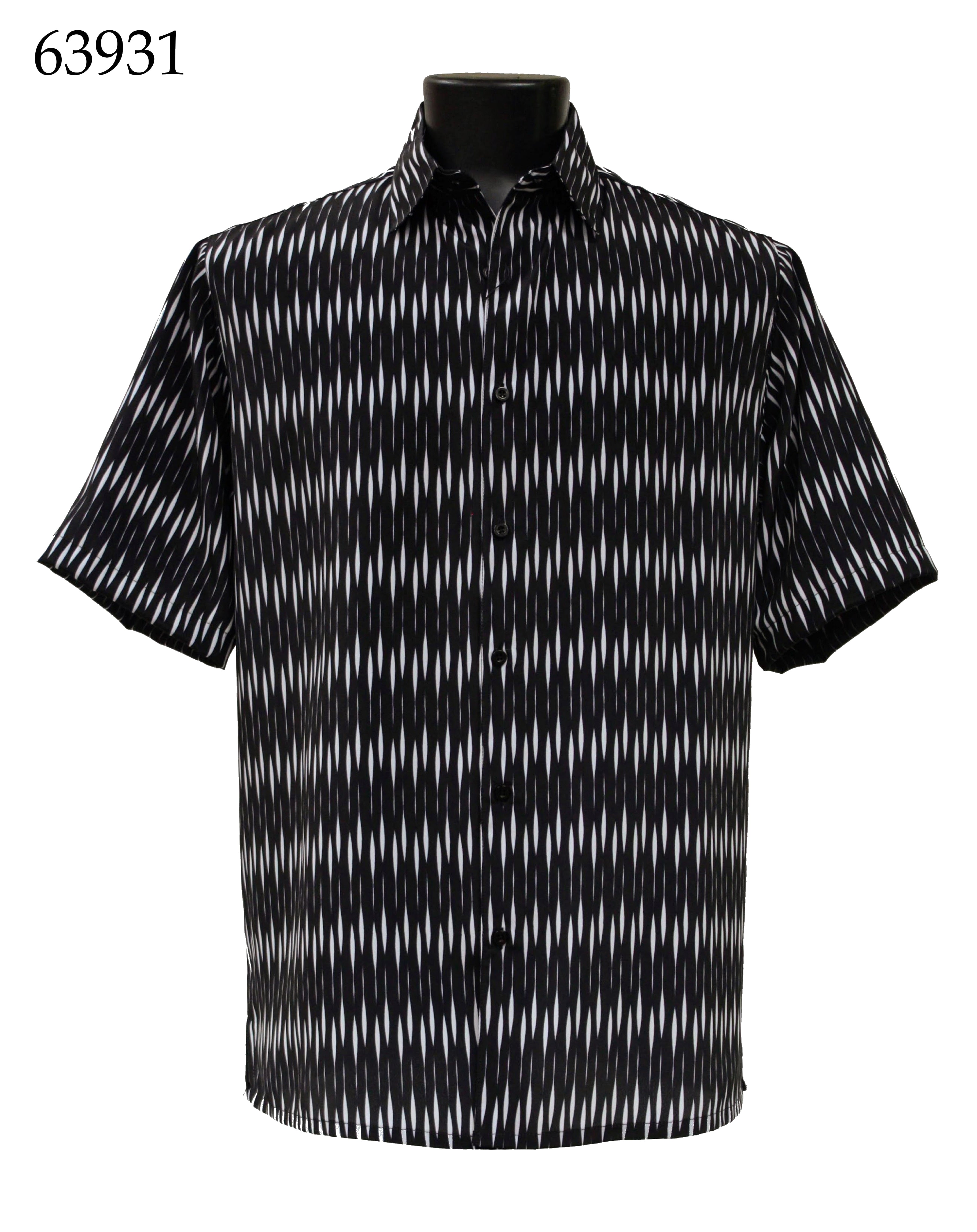 Bassiri Men's Short Sleeve Casual Shirt 63931 - Comfortable Summer Button Down Top for Work & Outdoor Activities