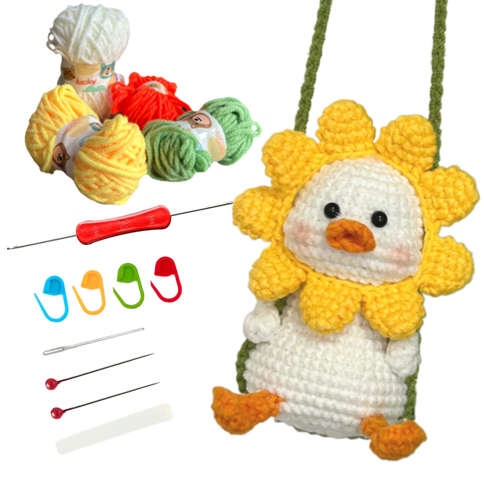 Xanadued Beginner Crochet Kit - DIY Crochet Duck Set with Step-by-Step Video Tutorial - Easy Knitting Starter Kit for Adults - Perfect for Relaxation, Gifts & Home Decor