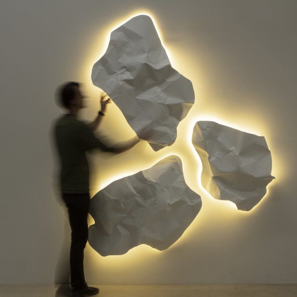 BEN TOVIM DESIGN Crash Albus Wall Lamp - Matte White Finish, 4 Size Options | Modern Lighting for Living Room, Bedroom & Hallway