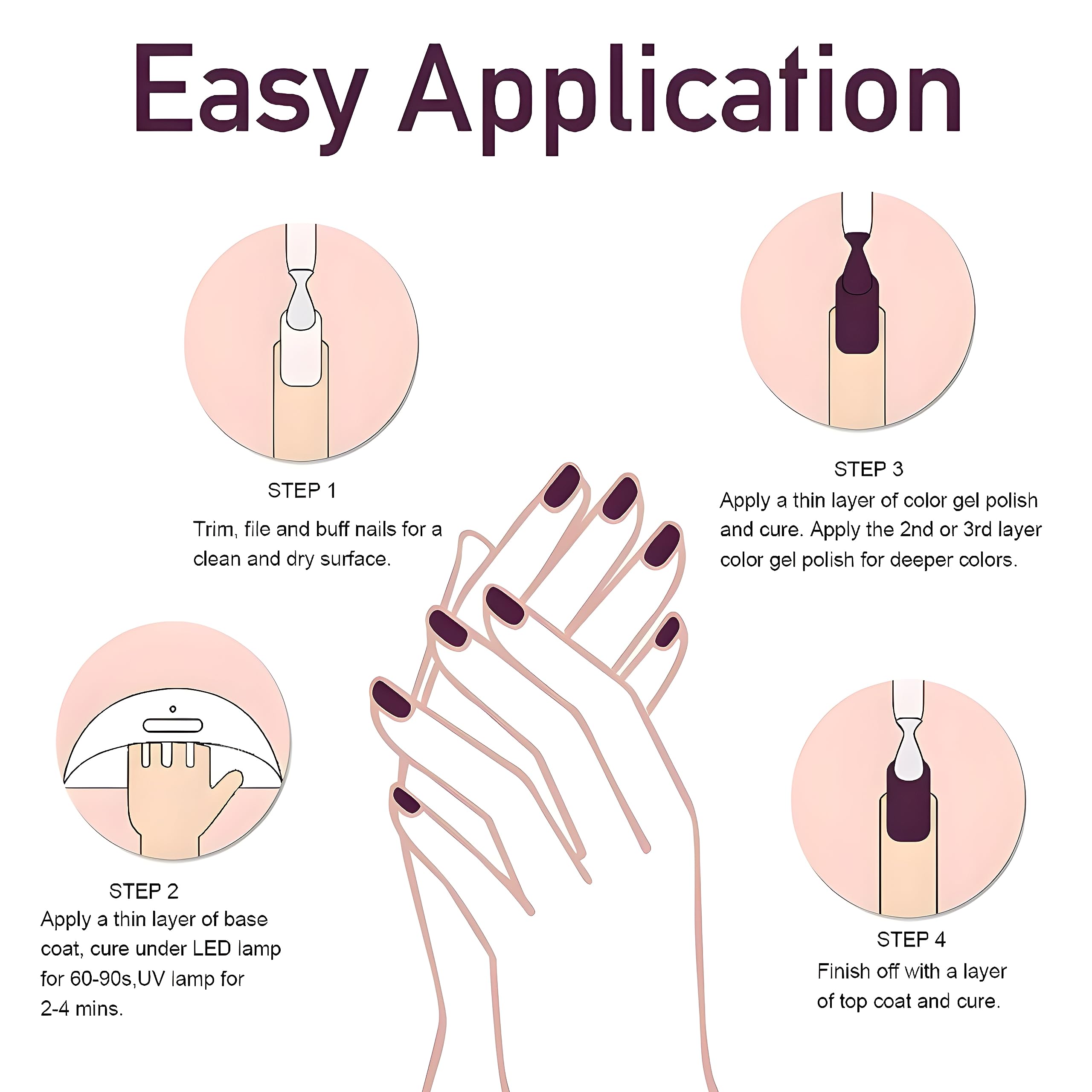 I-BLINK Professional UV/LED Gel Nail Polish Kit - Long Lasting Up to 3 Weeks, High Gloss Shine, Chip & Smudge Resistant, Quick Dry Formula (15ml) - Perfect for Salon, Home Manicures & Special Occasions