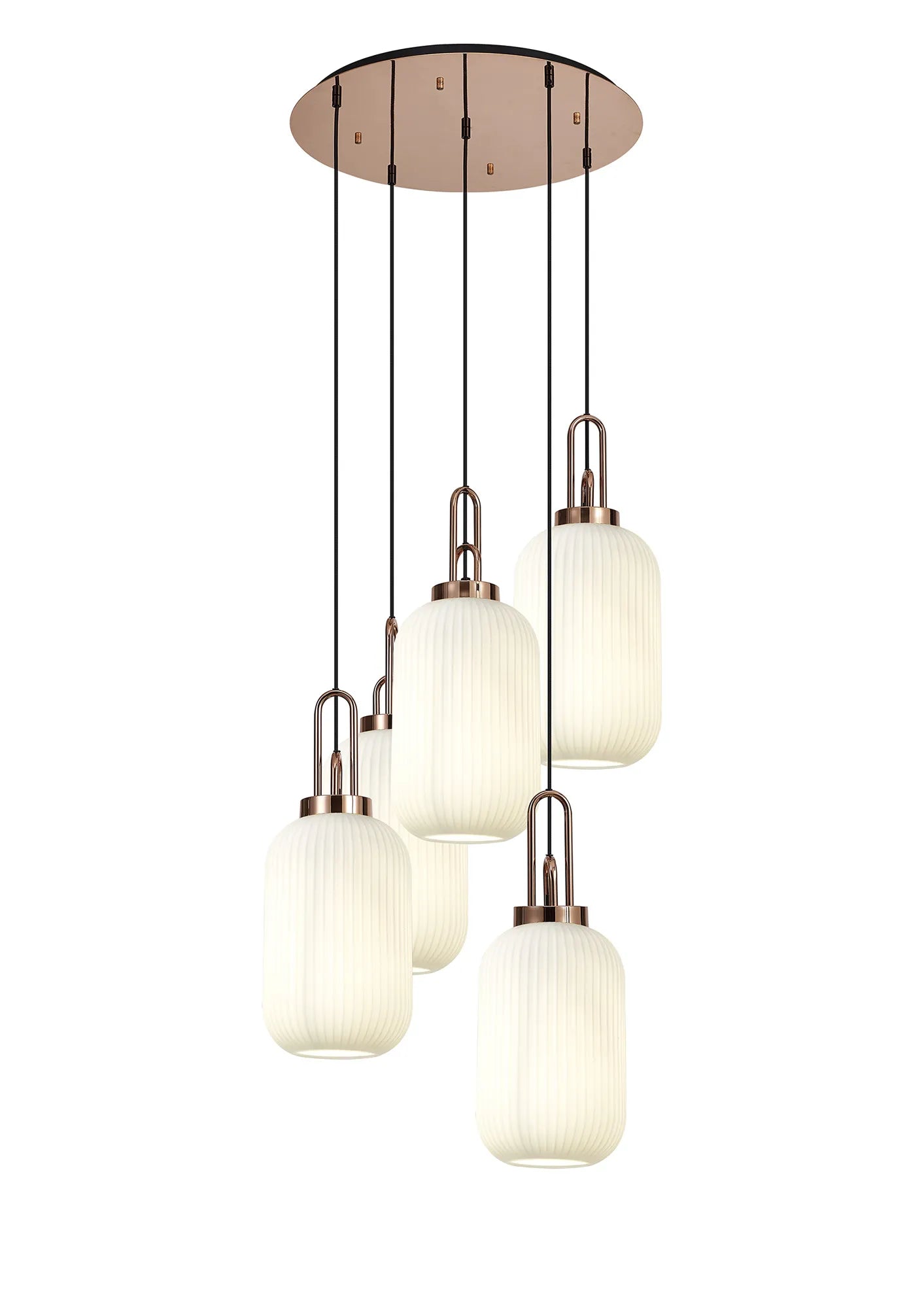 Stylish Cadiz 5-Light Cluster Pendant Light Fixture - Modern Ceiling Lighting for Dining Room, Kitchen & Living Room