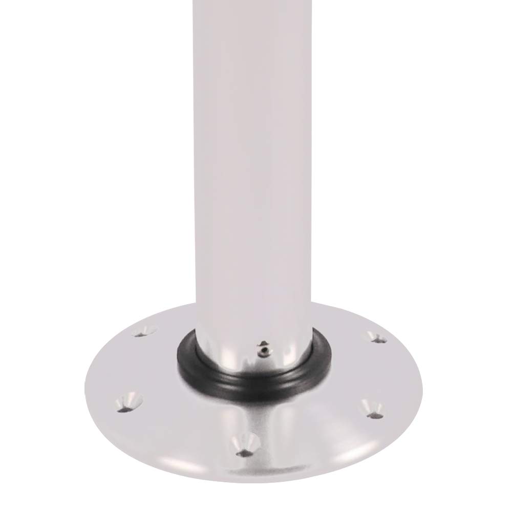 Adjustable Height Table Pedestal Stand 22-28 Inches - Silver RV Marine Boat Yacht Caravan Motorhome Dining Table Base | Perfect for Outdoor Camping, Boating & Small Space Living