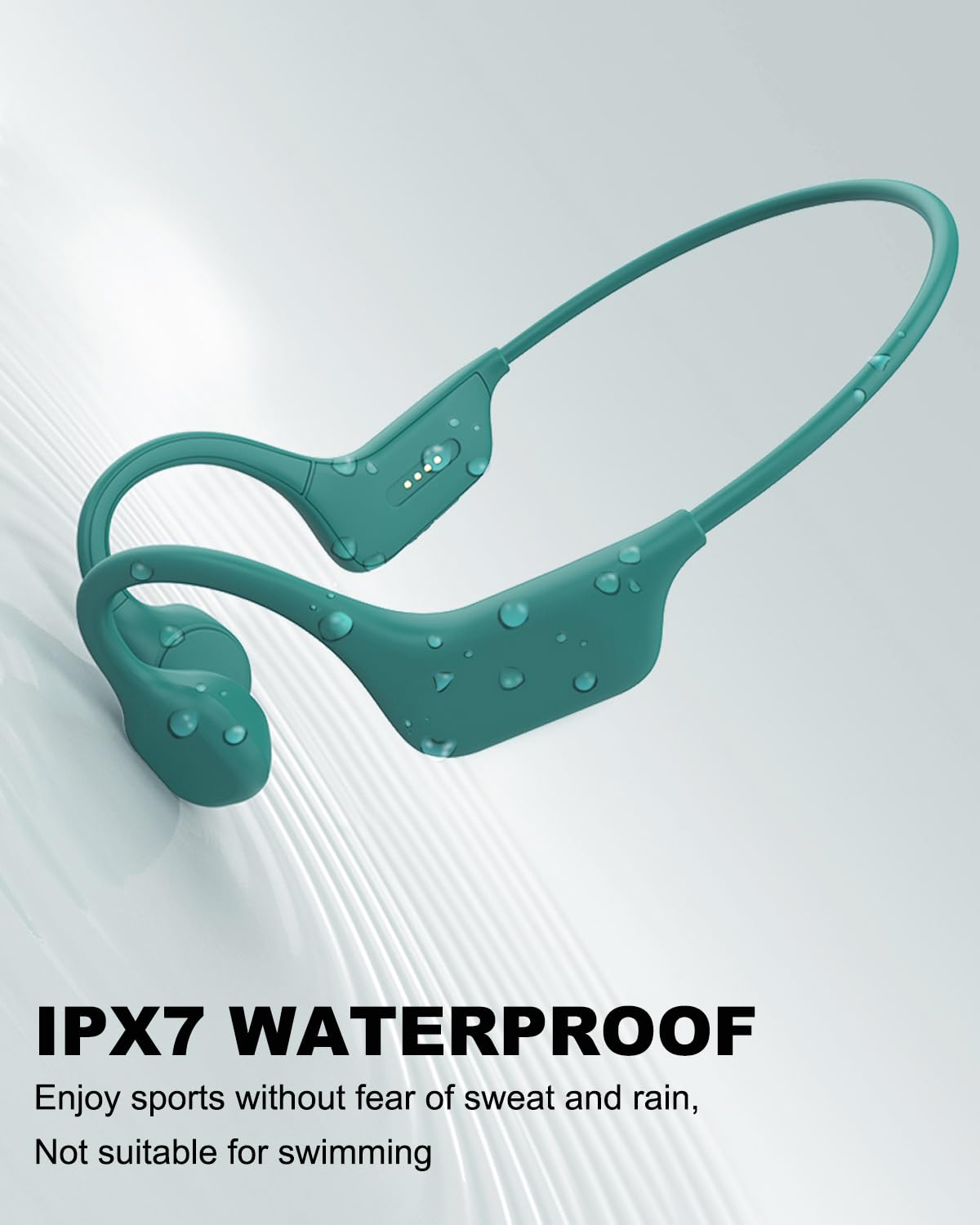 SANOTO Bone Conduction Bluetooth Headphones - Open Ear Wireless Headset IPX7 Waterproof & Sweatproof for Running, Cycling, Workouts - Perfect for Outdoor Sports & Gym Training