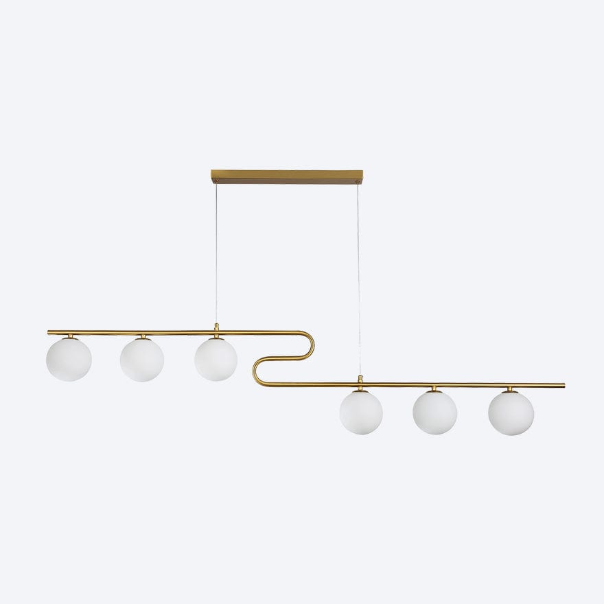 ZIGOMI Modern LED Pendant Light with Yosh Glass Shade - Stylish Hanging Fixture for Kitchen Island, Dining Room & Bedroom Lighting