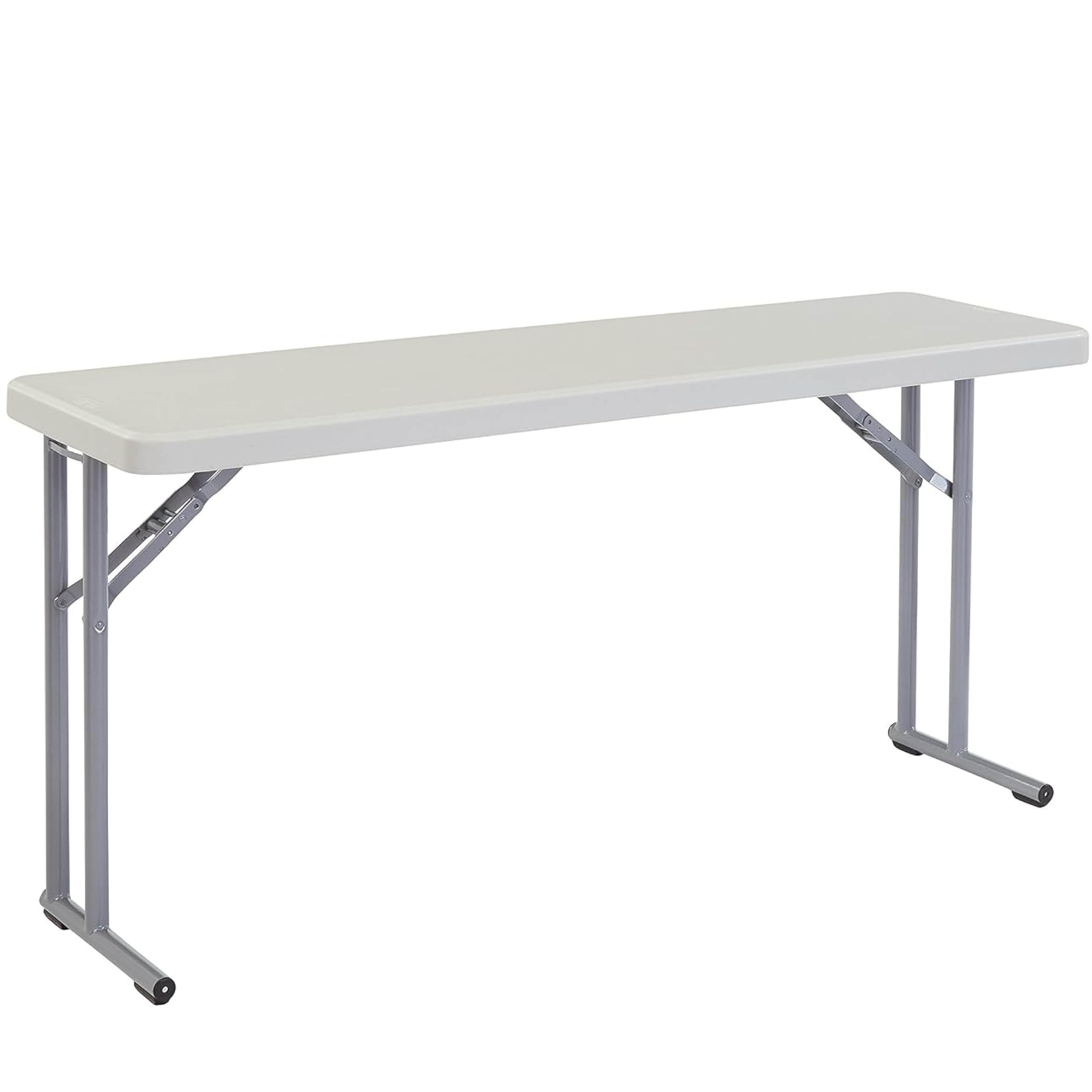 National Public Seating 18x60 Inch Heavy Duty Folding Table - Portable Lightweight Conference Table for Office, Seminar, Training Room - Indoor Outdoor Use - Speckled Gray Finish | Perfect for Business Meetings, Classroom Activities & Outdoor Events