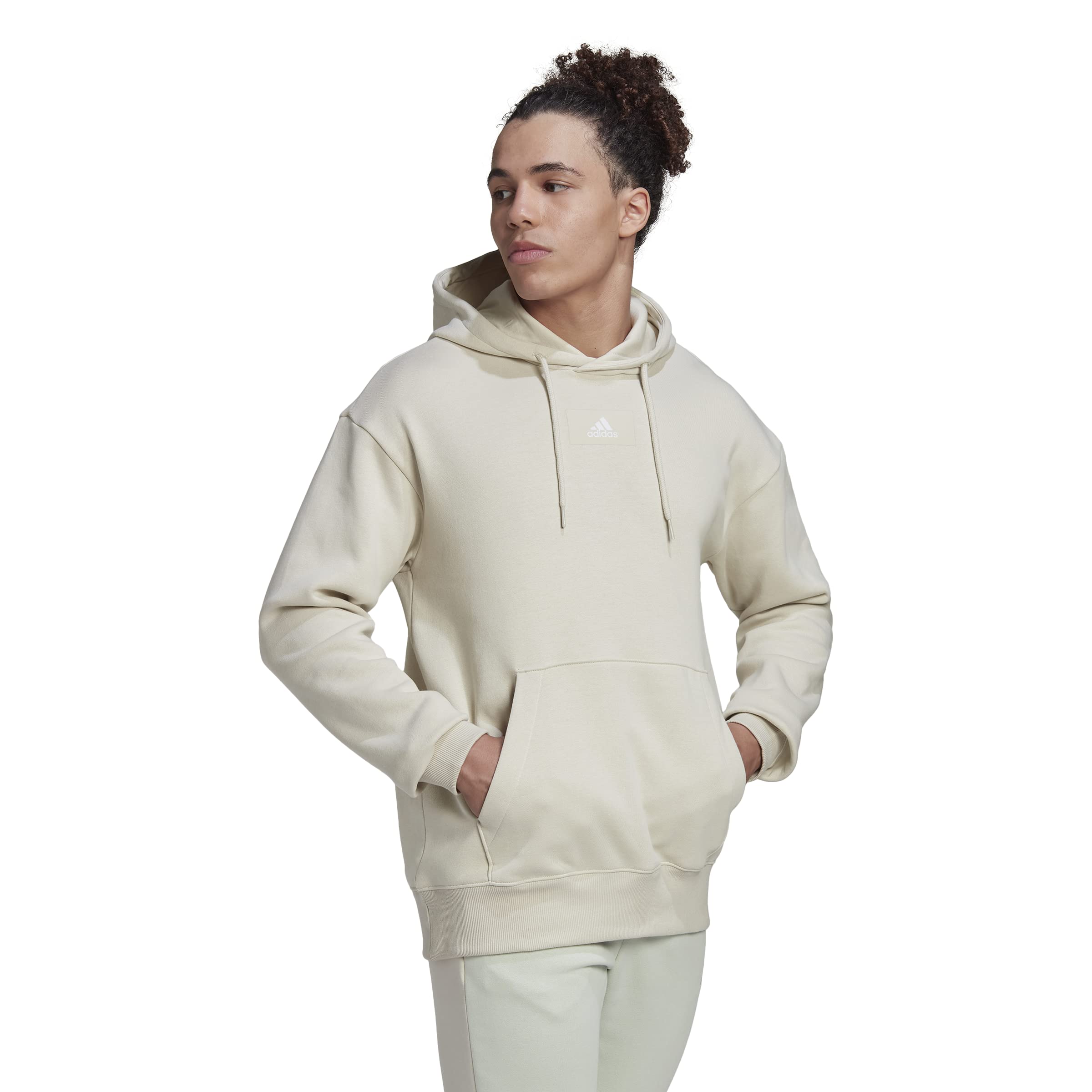 adidas Men's Essentials Feelvivid Hoodie - Comfortable Cotton Pullover Sweatshirt for Casual Wear, Gym & Outdoor Activities