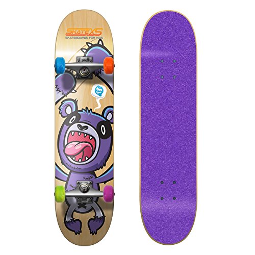 Purple Grip Tape / Multi-Color Wheels