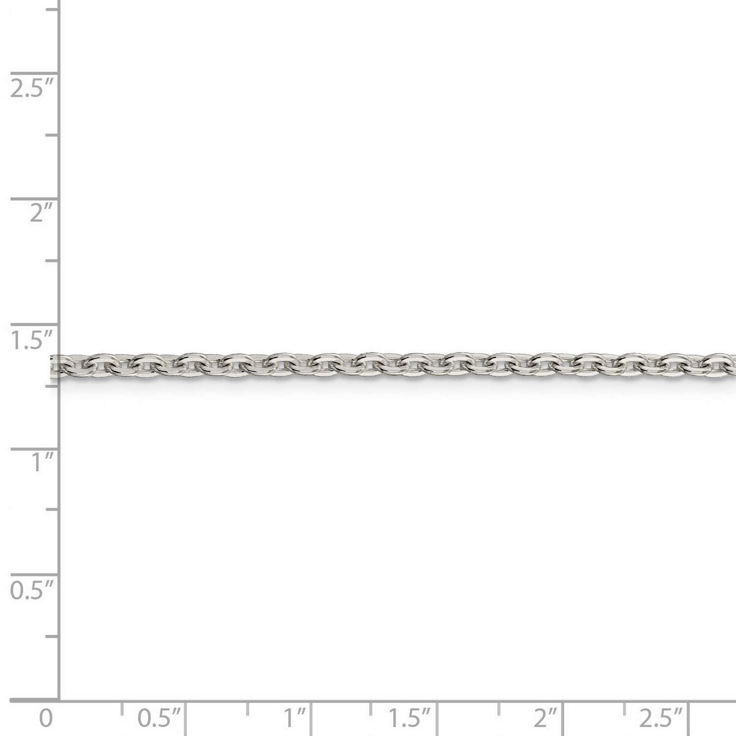 925 Sterling Silver Flat Link Cable Chain Necklace or Bracelet - Durable & Hypoallergenic Jewelry for Women, Men - Perfect for Everyday Wear, Gifts & Special Occasions