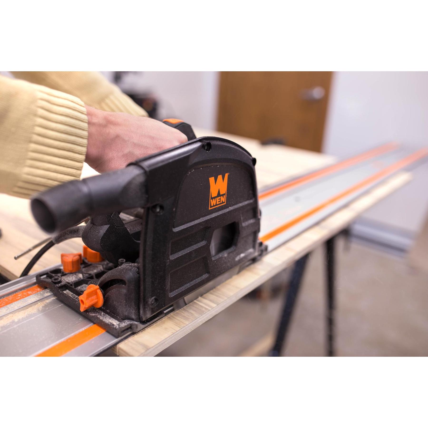 WEN RCT1065 10 Amp 6.5 Inch Plunge Cut Sidewinder Circular Track Saw - Refurbished | Precision Woodworking & DIY Projects