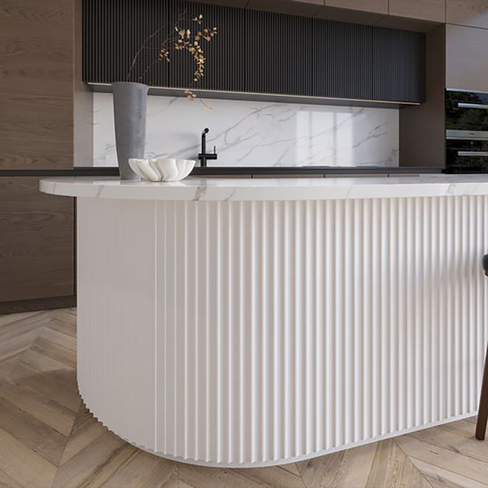 WOODFLEX White Primed Flexible Wave 30 - 2700mm x 600mm Waterproof MDF Wall Panel for Bathroom, Kitchen & Home Decoration