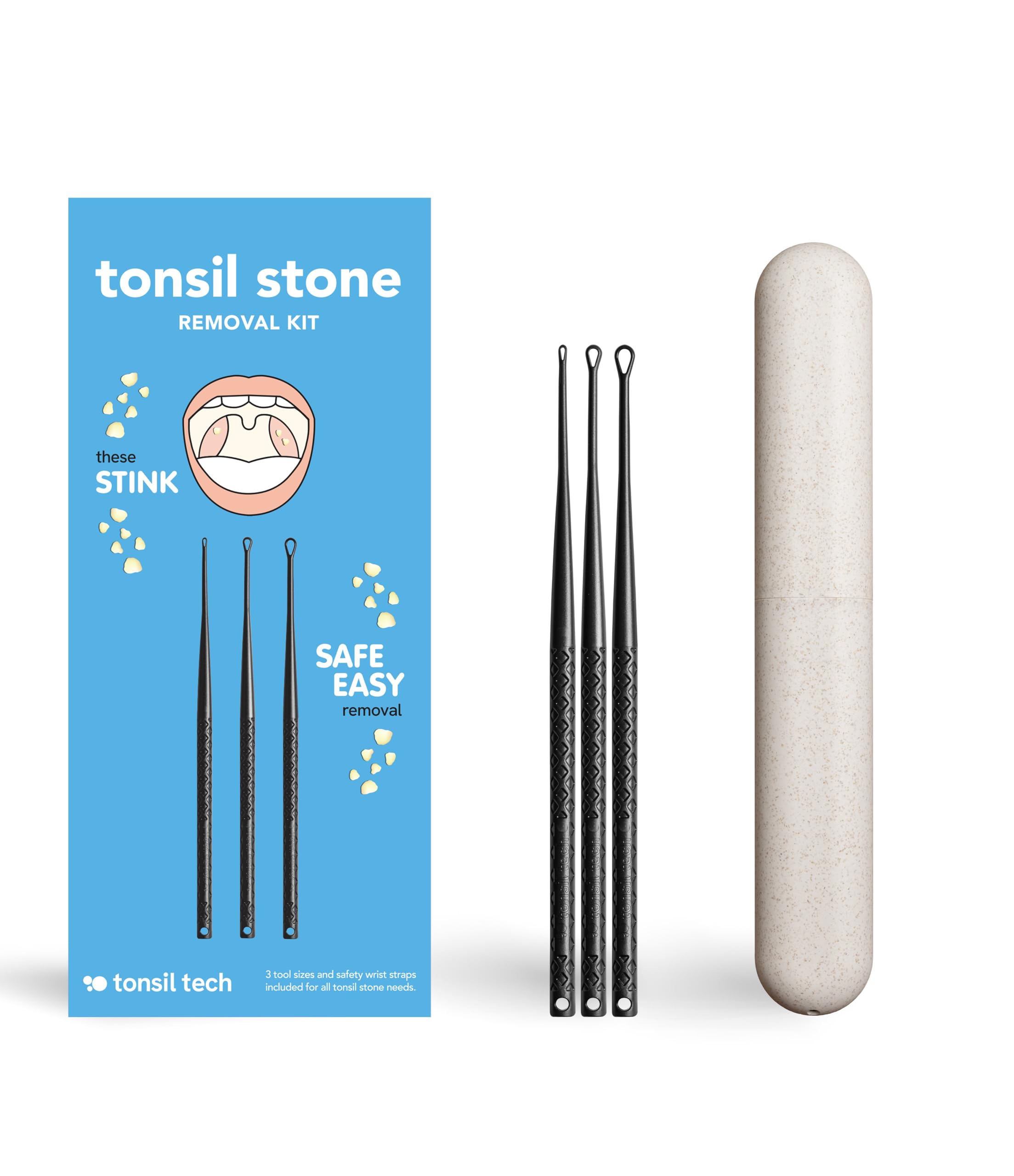 Premium Tonsil Stone Removal Kit - Safe & Easy Tonsillolith Removal Tools - Bioengineered & Made in USA - Blue - Perfect for Home Use & Oral Hygiene Care