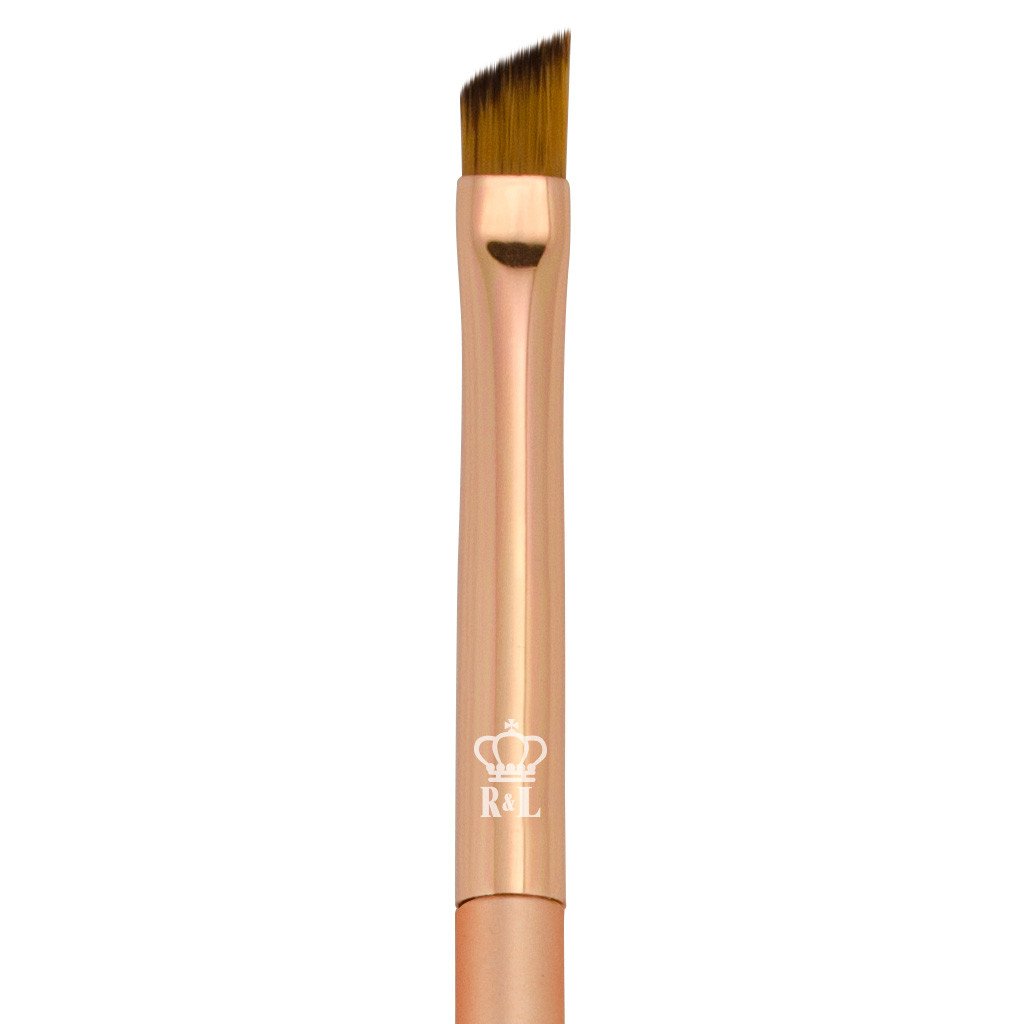 Omnia Brush BOM 24 Angled Brow Brush - Professional Angled Eyebrow Makeup Brush for Precise Brows & Eyeliner - Perfect for Eyebrow Shaping, Filling, and Makeup Application