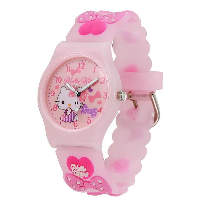 Sanrio Hello Kitty Anime Wrist Watch for Women & Girls - Cute Pink Digital Watch with Adjustable Band, Perfect for School, Work, and Everyday Fashion Accessory