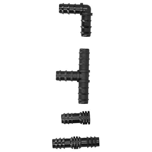 20Pcs Drip Irrigation Kit - Sprinkler System with Elbow, Tee & Coupling Connectors for Home Gardening - Perfect for Vegetable Gardens, Flower Beds & Greenhouses