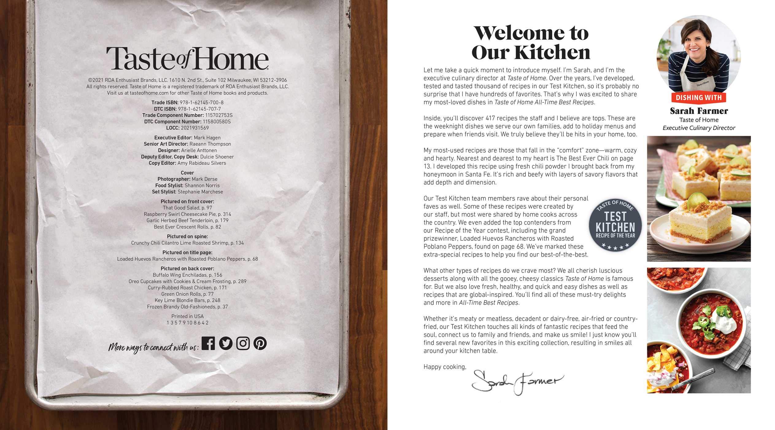 Taste of Home All Time Best Recipes Cookbook - Classic American Dishes for Family Dinners & Holiday Gatherings