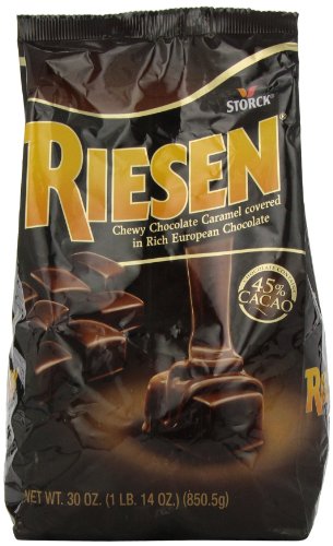 RIESEN Chewy Dark Chocolate Caramel Candy - 3 Pack (30 oz Each) | Individually Wrapped Bulk Candy | Perfect for Halloween, Christmas Gifts, Office Snacks & Party Favors | Great for Road Trips, Movie Nights & Birthday Celebrations