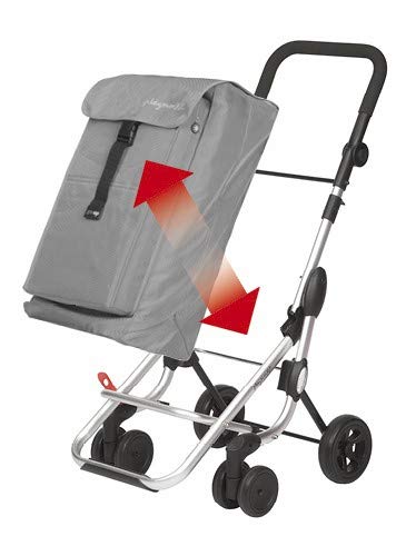 GO UP Foldable Shopping Cart with 360° Swivel Wheels, Heavy Duty Textured Handle - Perfect for Grocery Shopping, Laundry, and Outdoor Market Trips