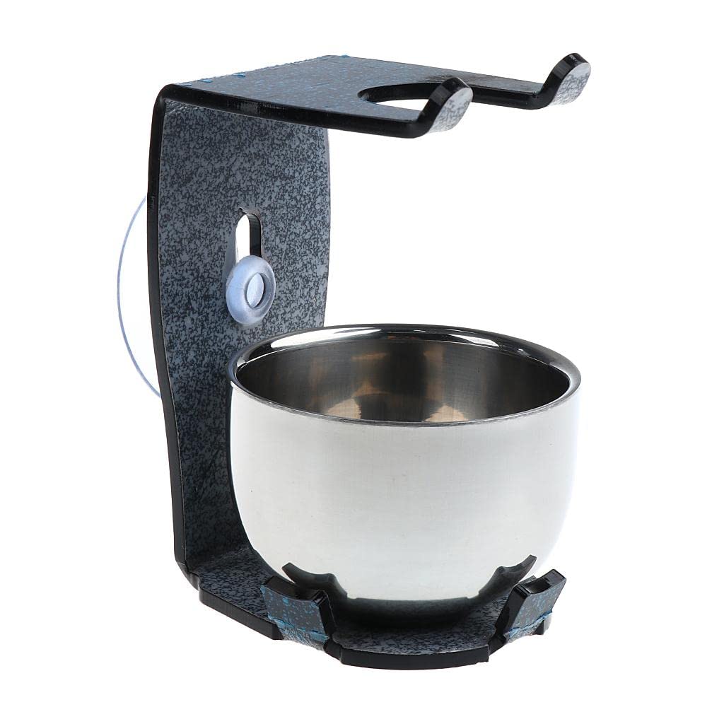 barenx Acrylic Stand Stainless Steel Shaving Soap Bowl - Premium Shaving Accessory for Men's Grooming Kit - Perfect for Wet Shaving, Beard Care & Travel