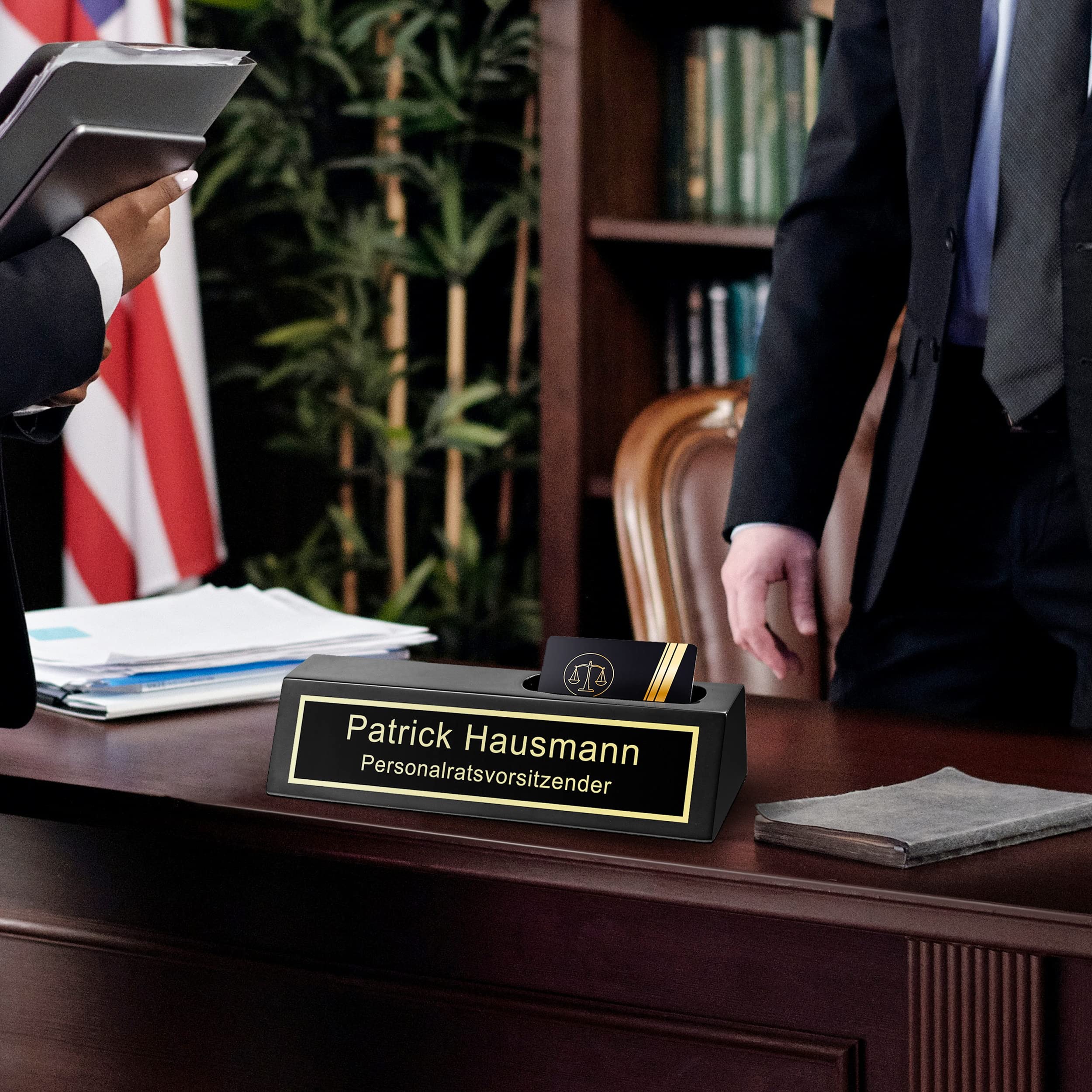 Custom Wooden Desk Nameplate - Office & Home Decor