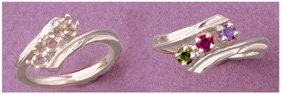 Solid Sterling Silver or 10kt Gold 3-6 Stone Mother's Ring Blank (Size 7) - Perfect for Jewelry Making, Custom Birthstone Rings & DIY Gifts
