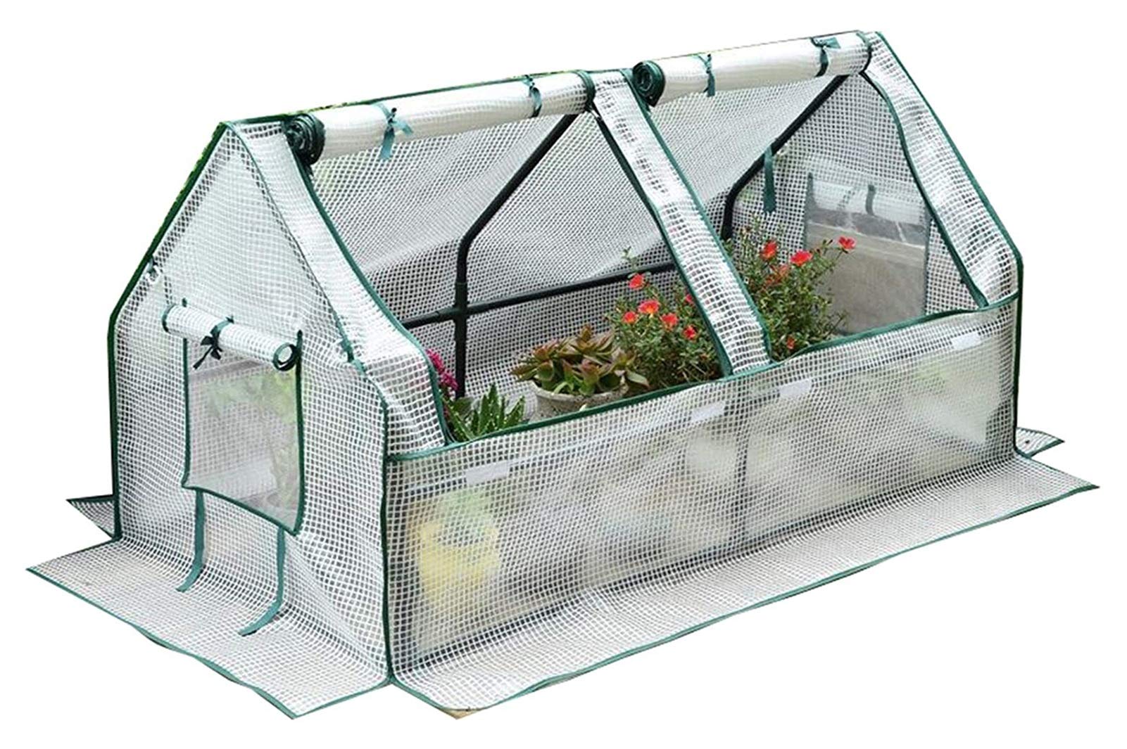Portable Garden Greenhouse Tent - PVC Plastic Plant Cover for Mini Greenhouse Replacement, Garden Flower Shed (No Iron Frame) | Perfect for Indoor/Outdoor Plant Protection & Season Extension