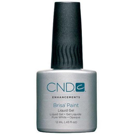 CND Brisa Paint Soft White Opaque Nail Polish - 0.43 oz for Professional Salon & Home Manicure, Gel-Like Finish