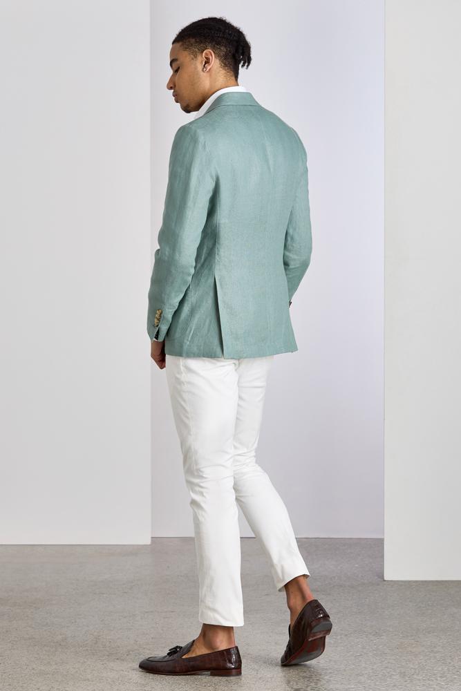 Julius Sports Jacket - Mint Green Linen Blazer for Men | Lightweight Breathable Outdoor Jacket | Perfect for Golf, Tennis & Casual Wear (Style 7440)