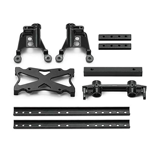 Axial SCX10 1/10 Scale RC Rock Crawler 6x6 Chassis Frame Kit - Heavy Duty Steel Upgrade Parts for Off-Road Climbing (Black) | Perfect for Trail Running, Rock Crawling & RC Adventure Racing
