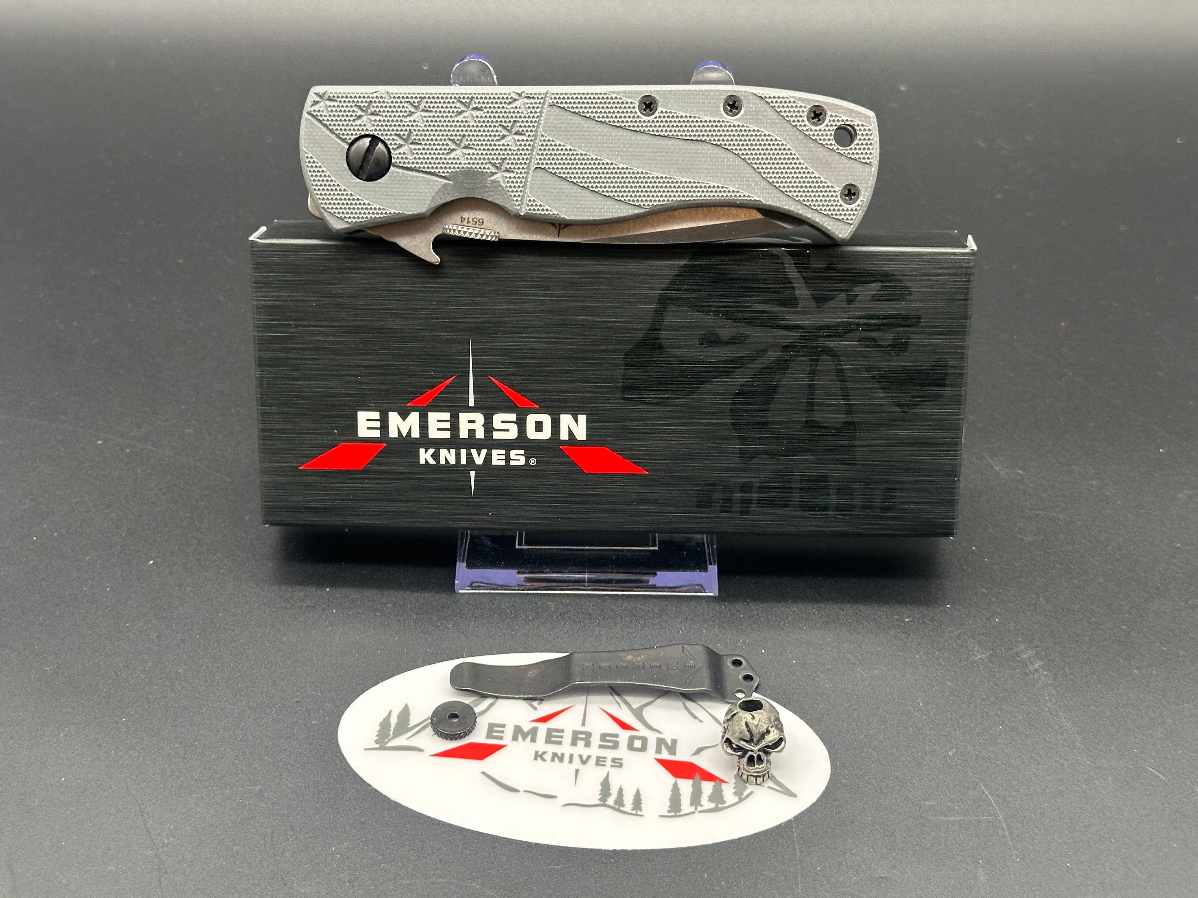 Emerson CQC-7B Folding Knife - 25th Anniversary Limited Edition with Stars & Stripes Design - Perfect for Outdoor Adventures, Camping, and Everyday Carry (EDC)