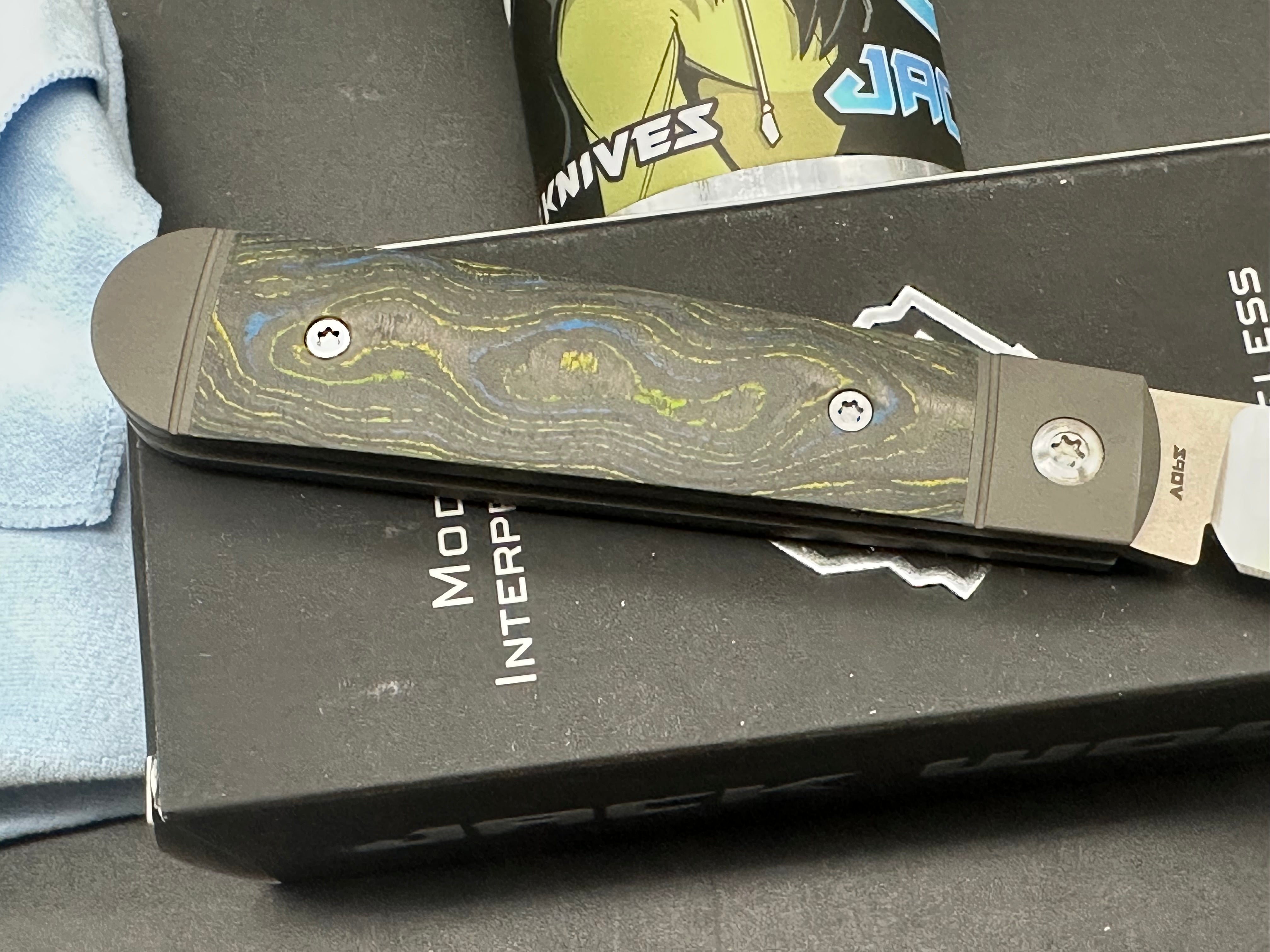 Jack Wolf Knives Big Bro Jack CamoCarbon Gecko Folding Pocket Knife - Tactical EDC Knife for Camping, Hunting & Outdoor Survival Gear