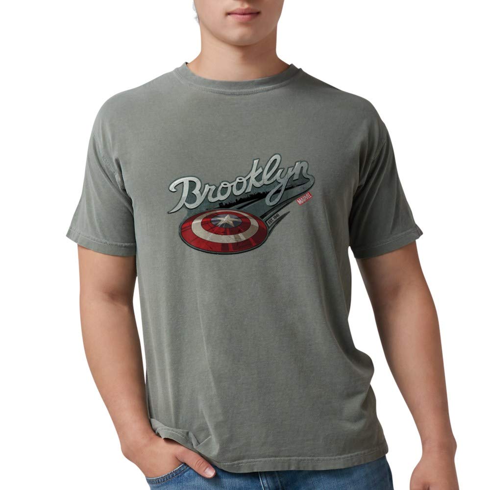 Captain America Brooklyn T-Shirt for Men | Comfort Colors® Cotton Tee | Superhero Apparel for Casual Wear & Marvel Fan Gifts