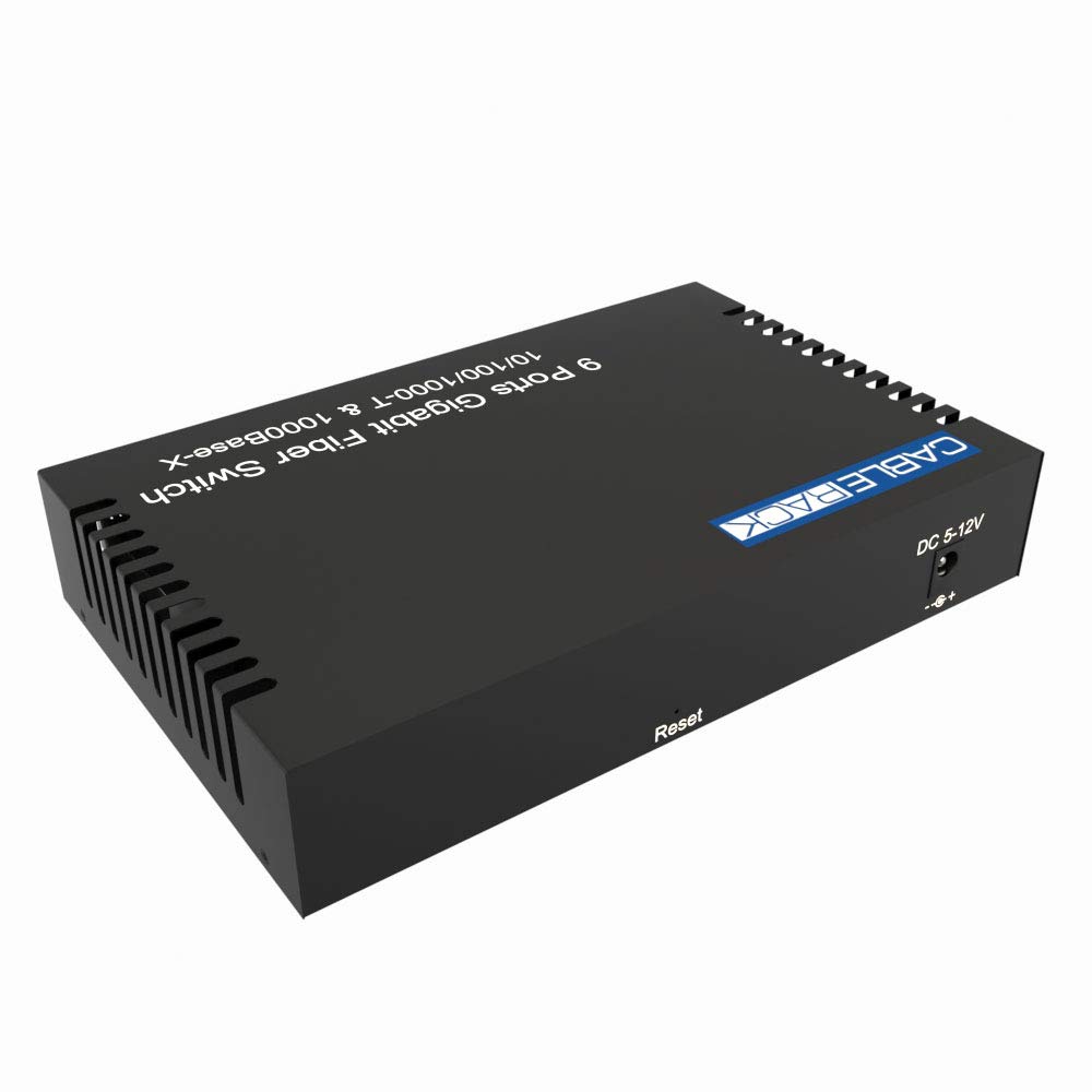 8 Port SFP Unmanaged Ethernet Optical Switch with Multimode SFP Module - High-Speed Network Switch for Home Office, Data Center & Enterprise Networking